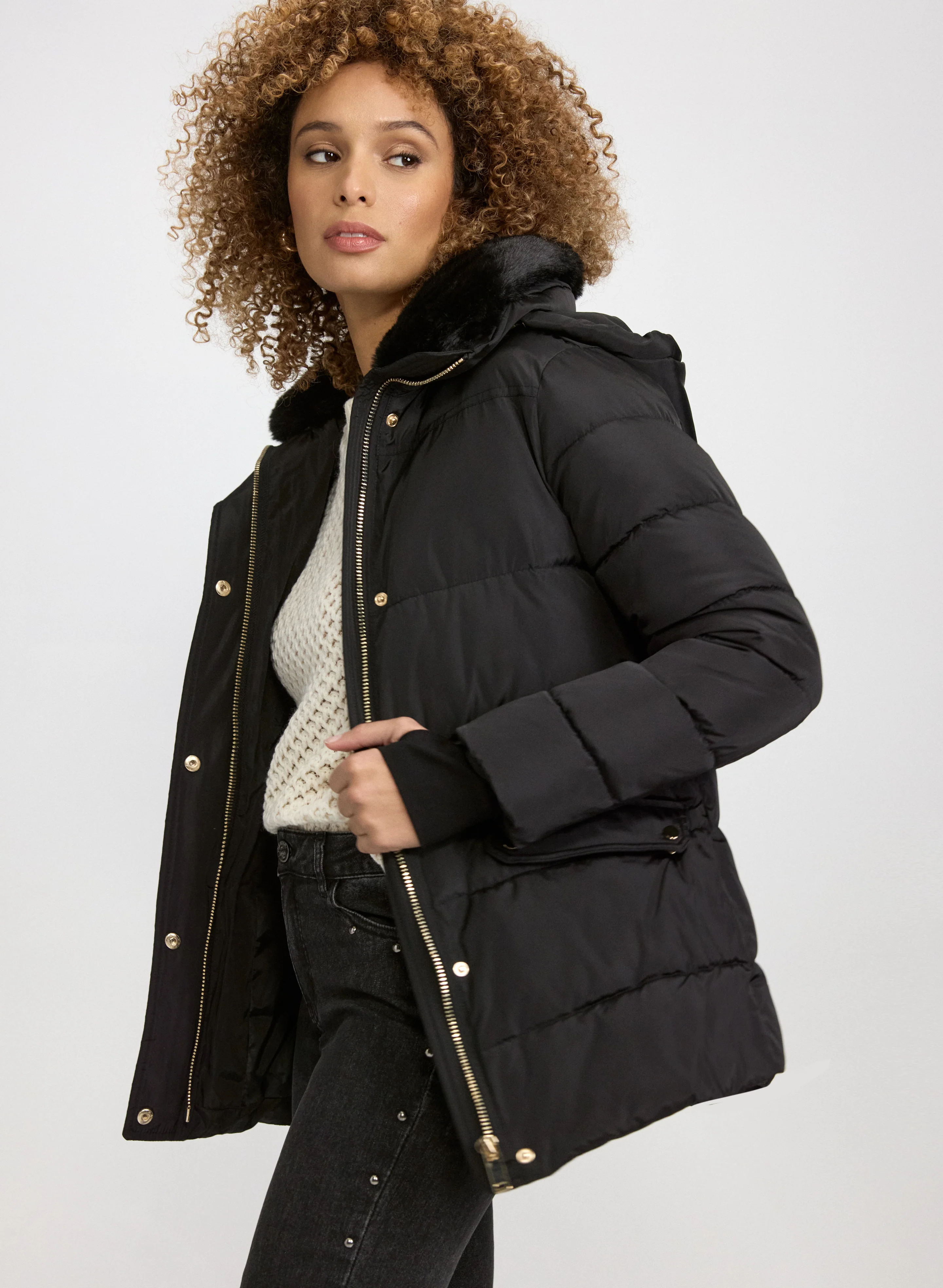 Quilted Zip Coat - Image 2