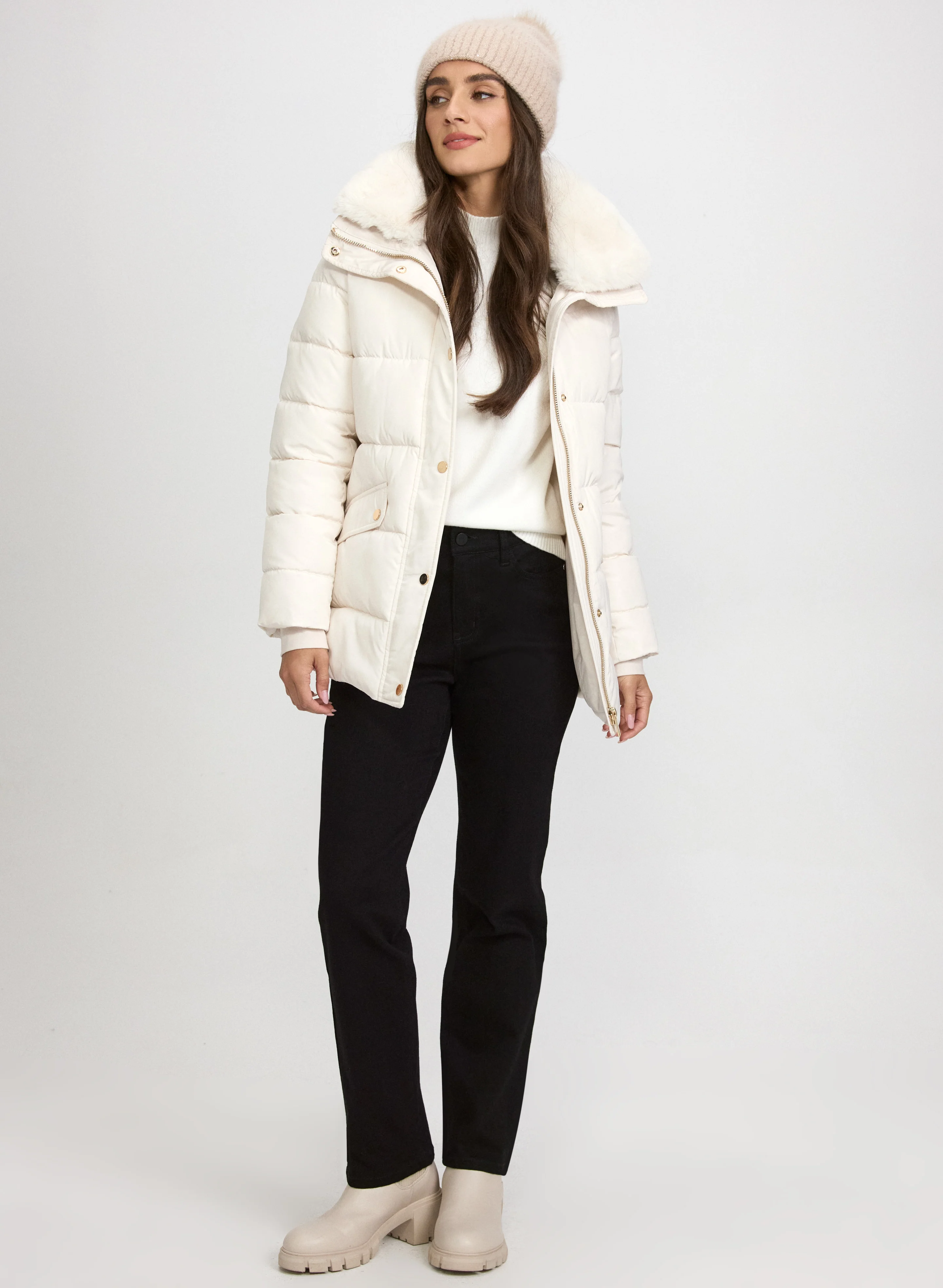 Quilted Zip Coat - Image 2