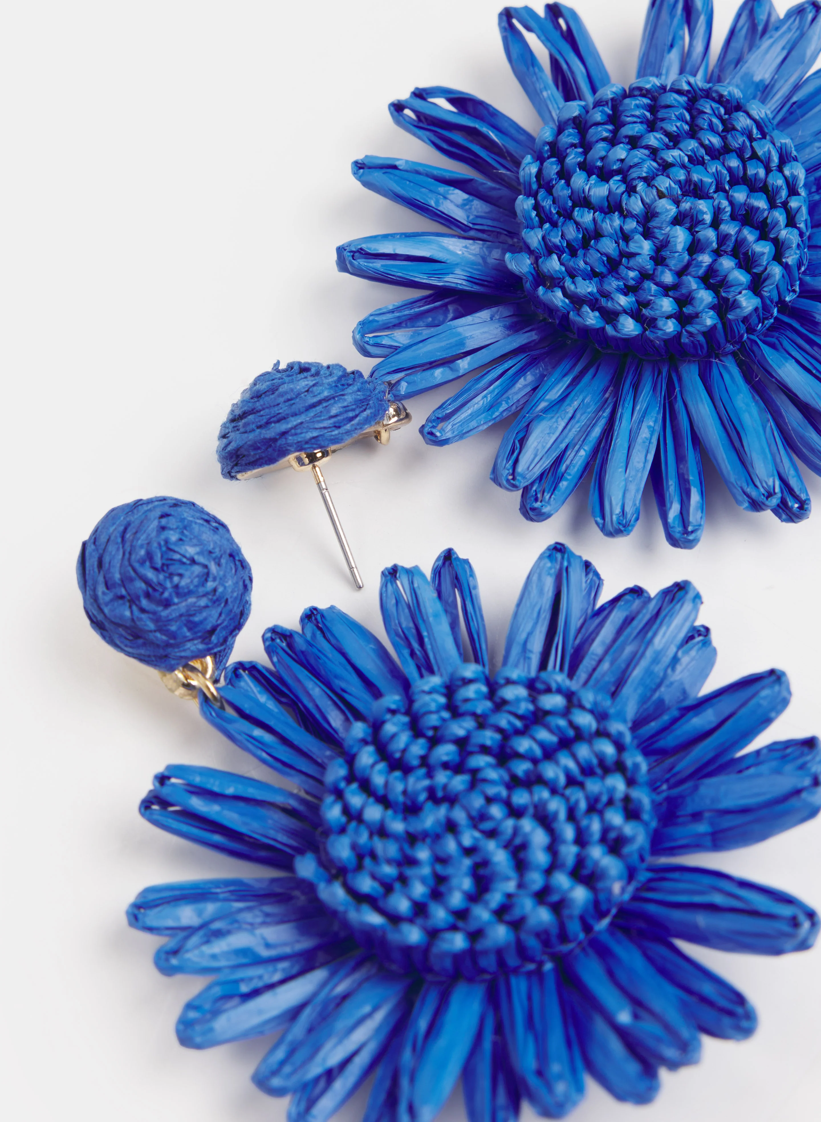 Raffia Flower Earrings - Image 2