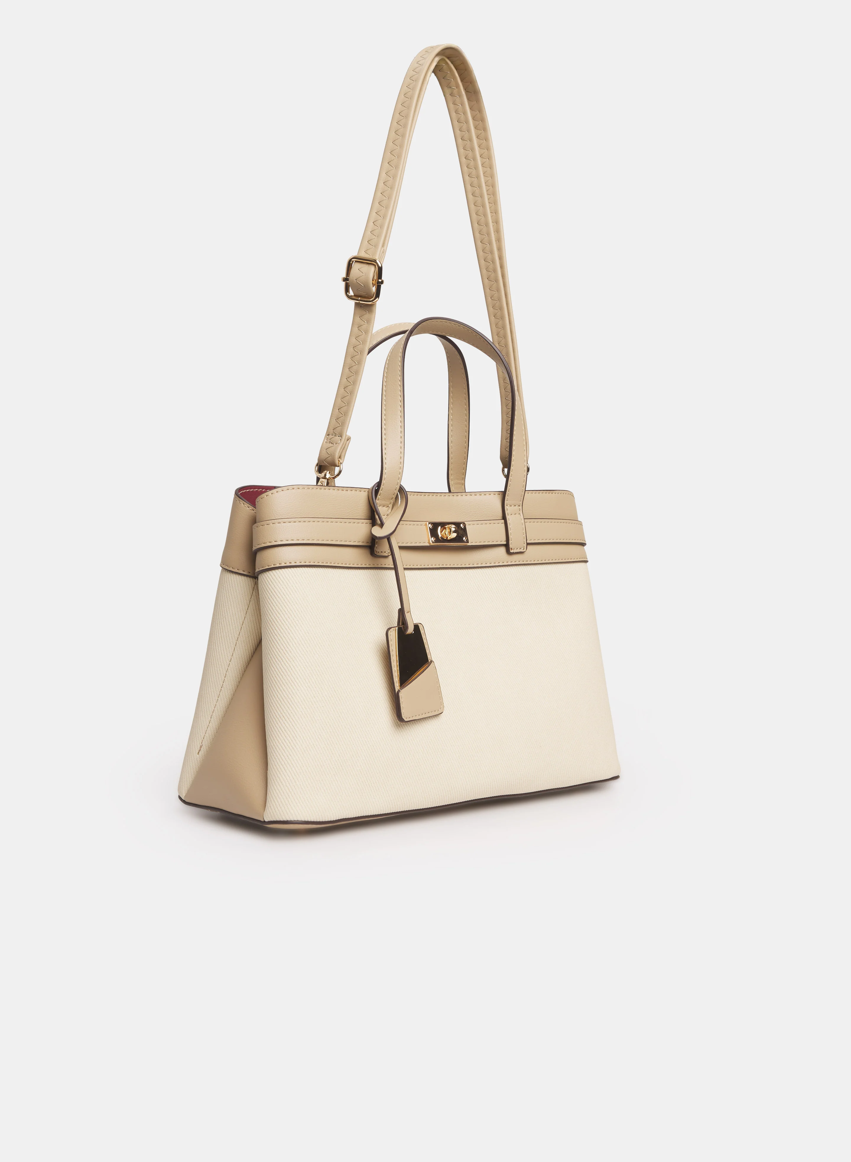 Rectangular Two-Tone Handbag - Image 3