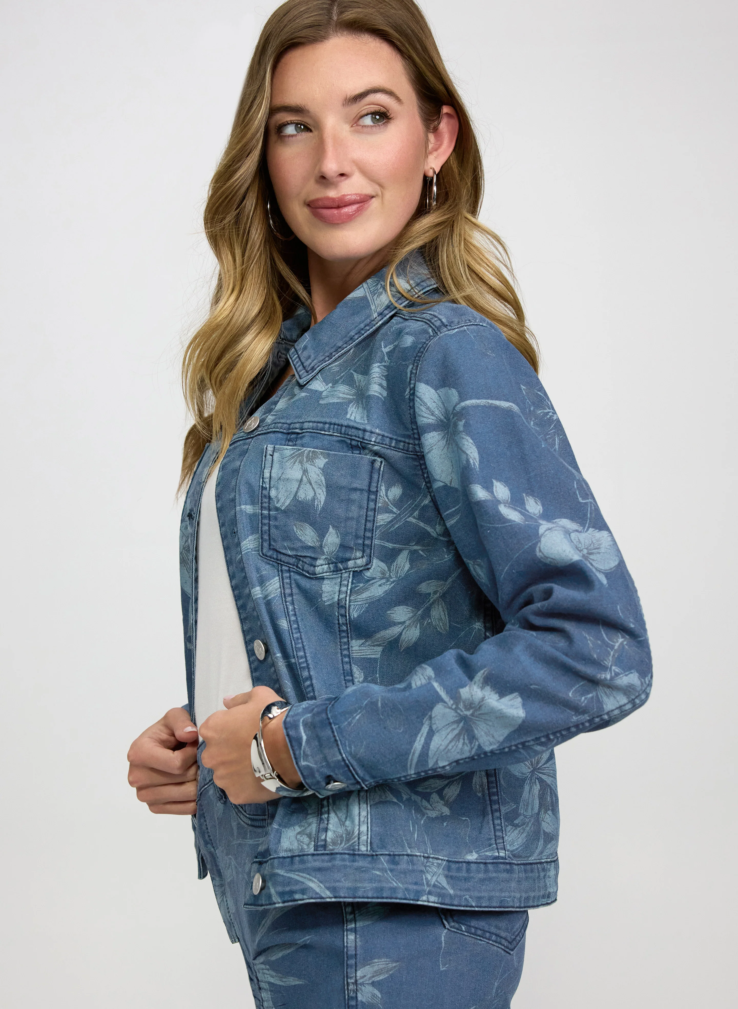 Reversible Floral Denim Jacket - Image 6