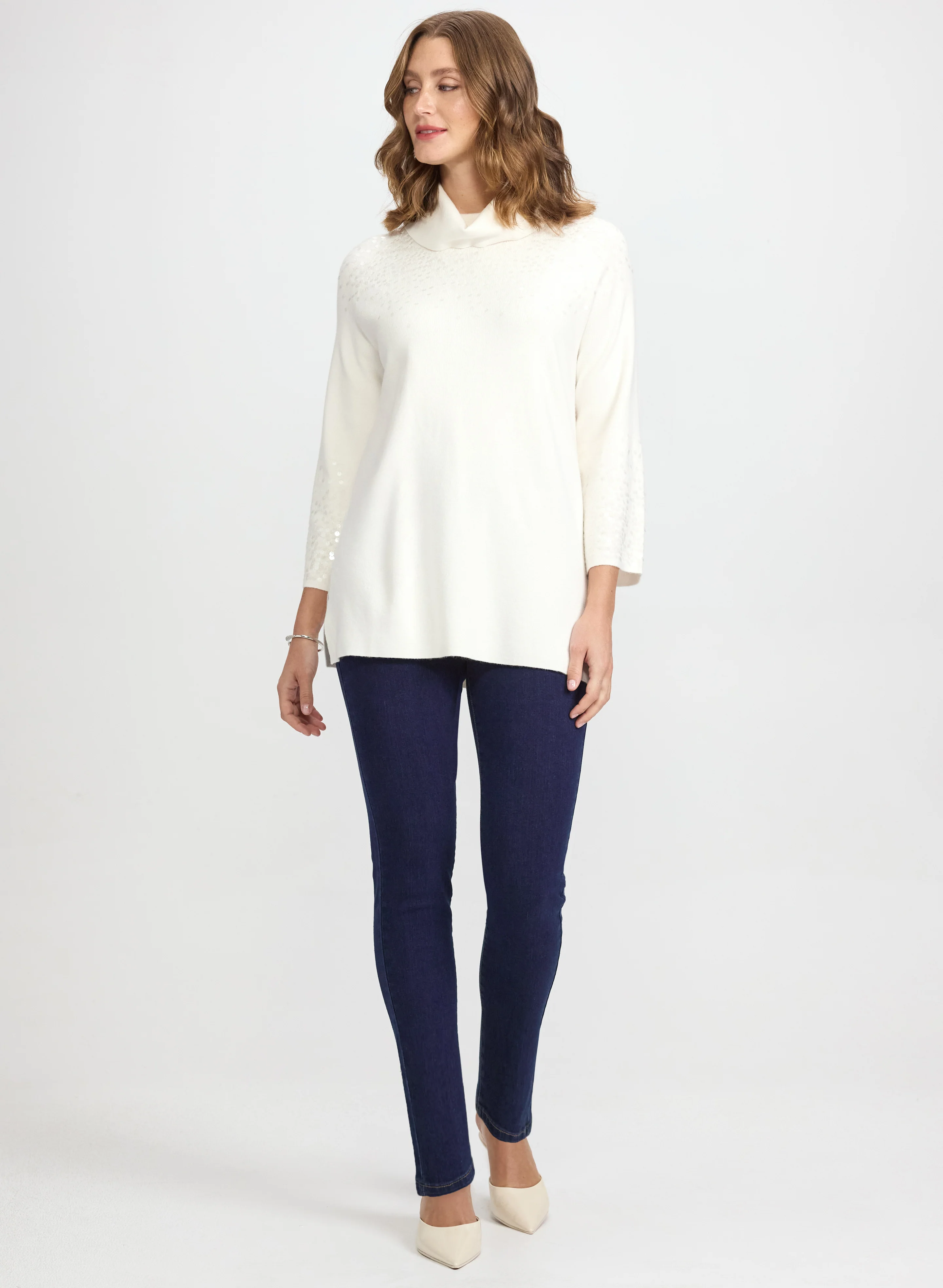 Rhinestone Bow Slim-Leg Jeans - Image 4