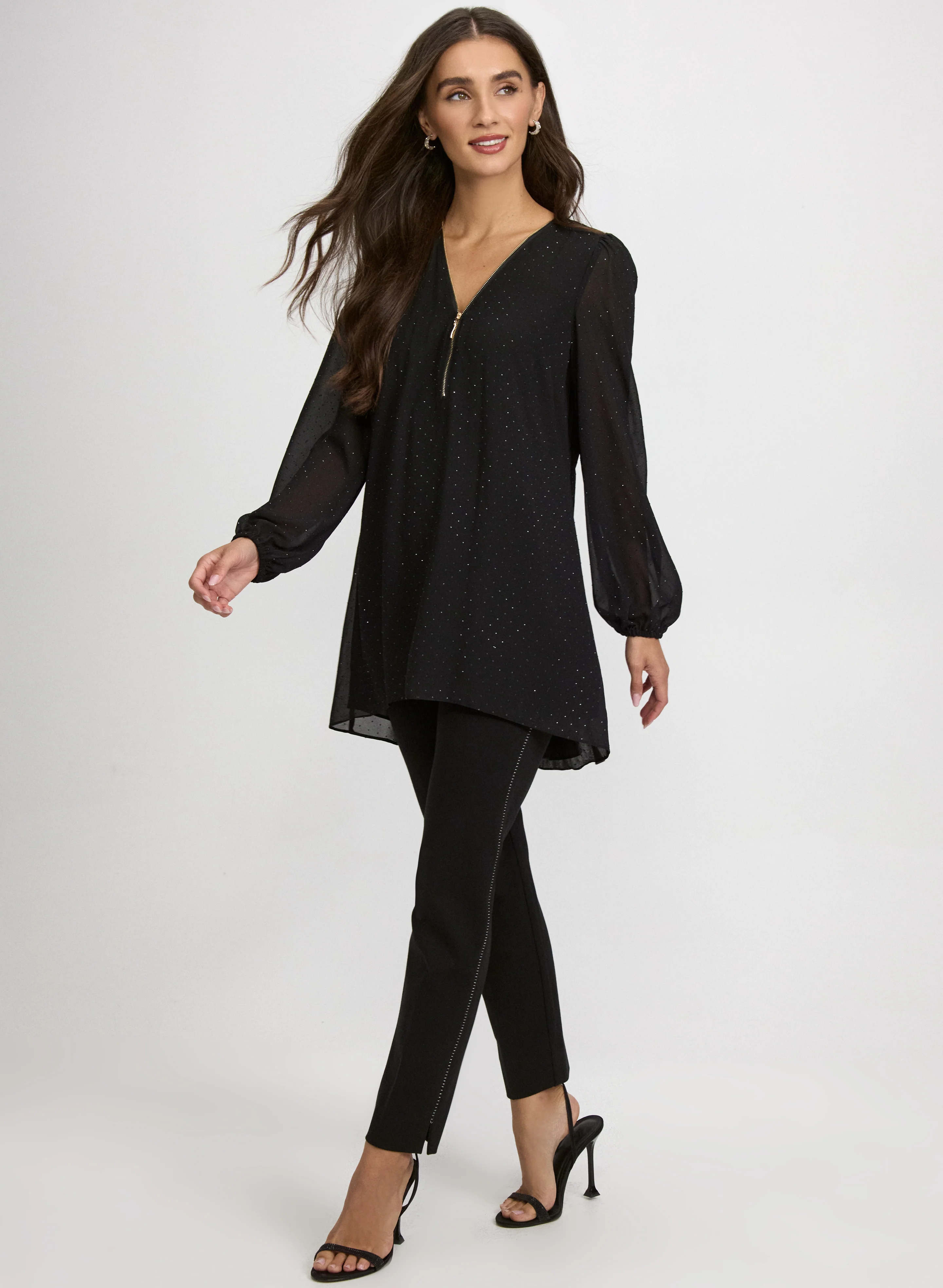 Rhinestone Chiffon Blouse - Image 3