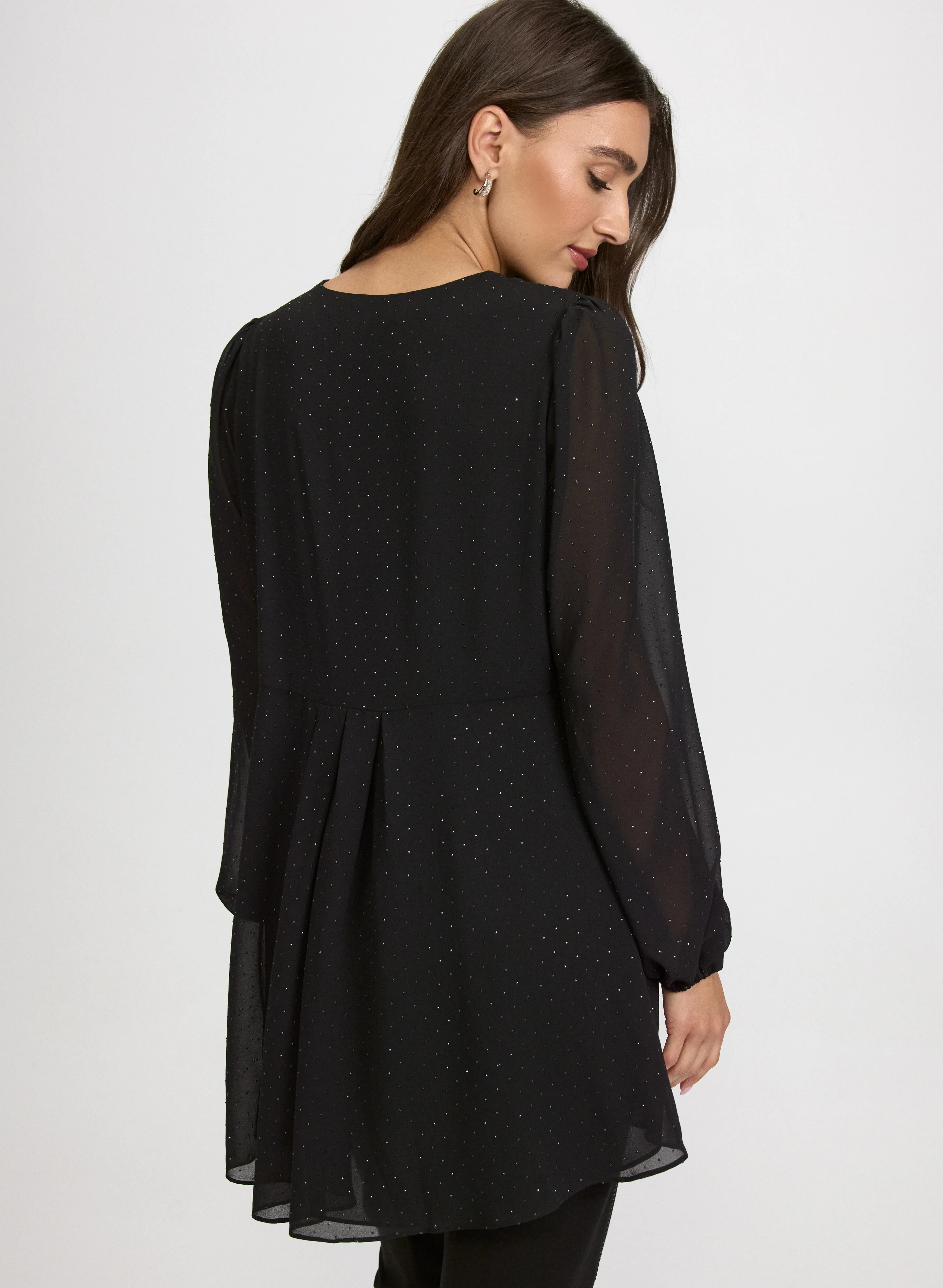 Rhinestone Chiffon Blouse - Image 4