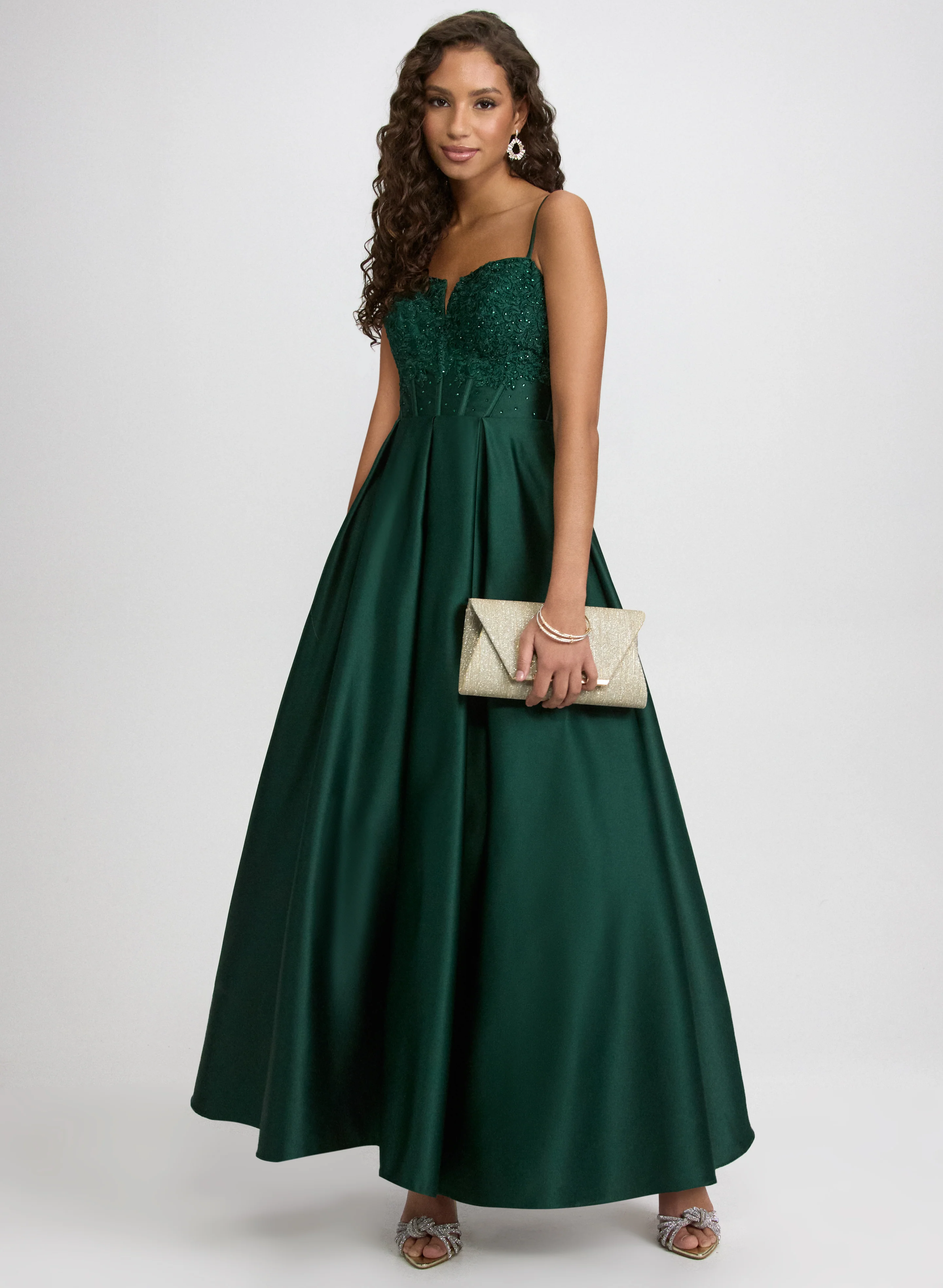Rhinestone Corset Gown