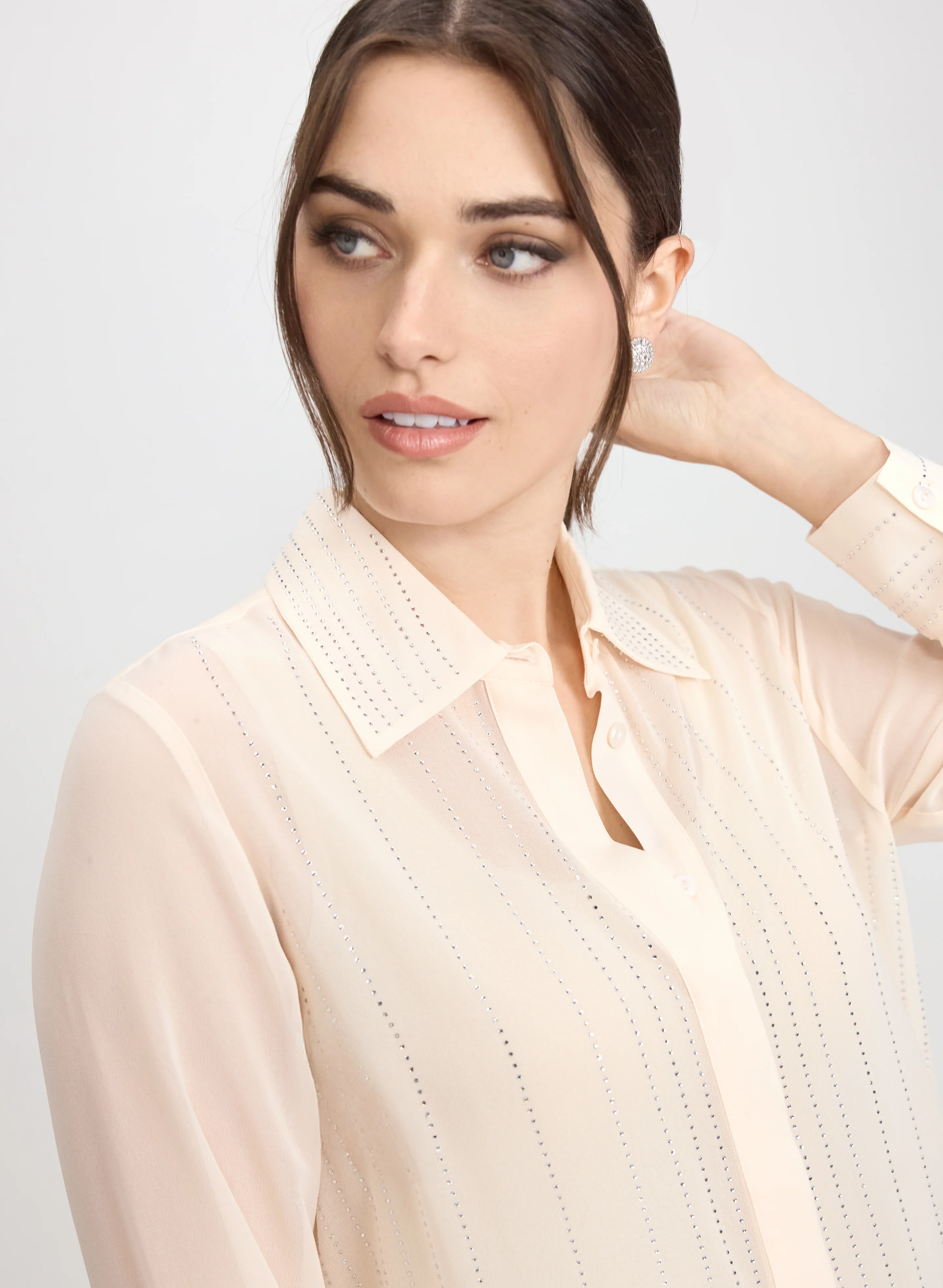 Rhinestone Detail Blouse - Image 4