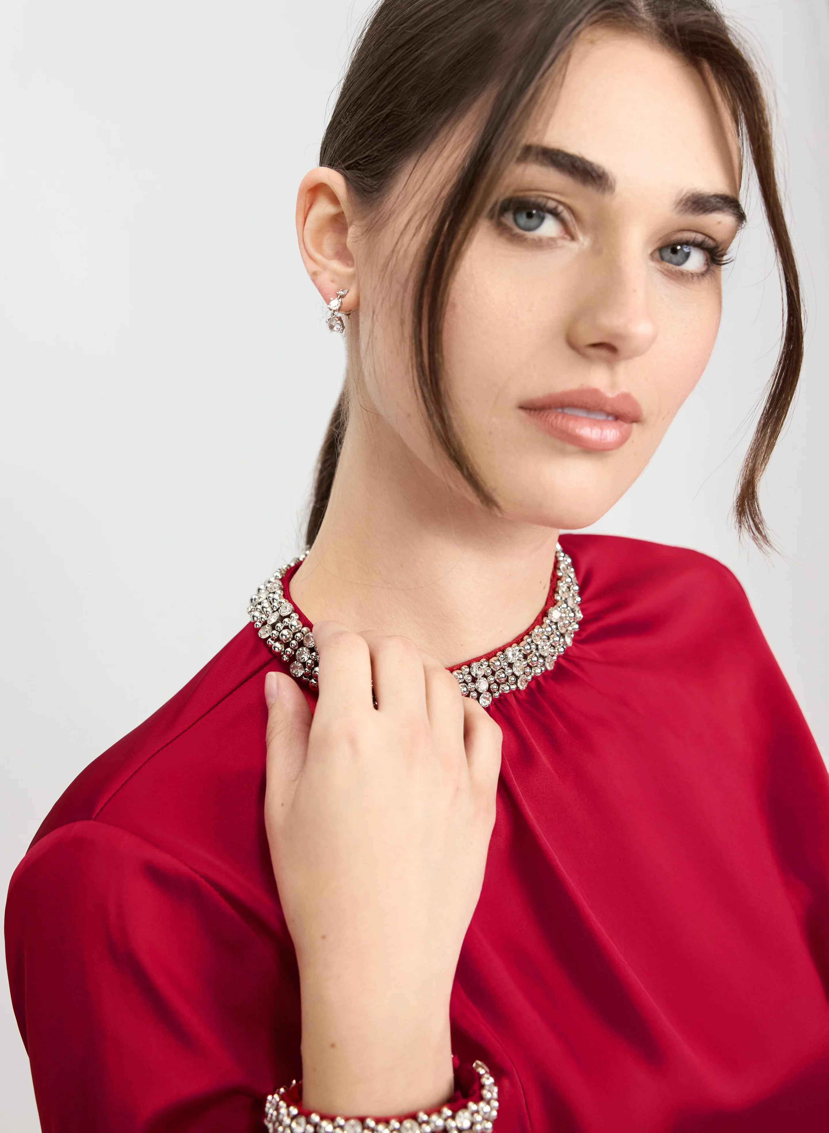 Rhinestone Detail Blouse - Image 5