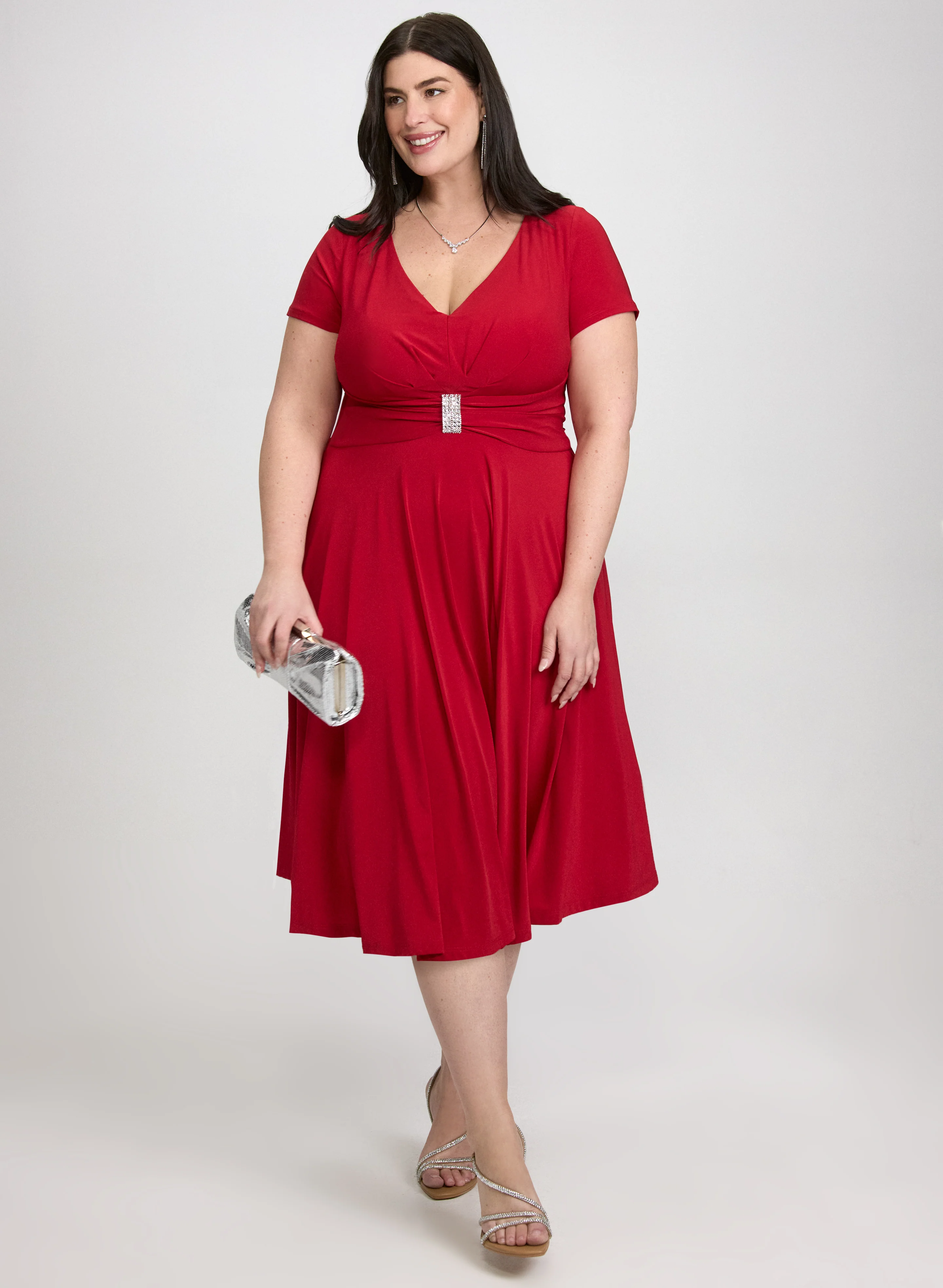 Rhinestone Detail Dress