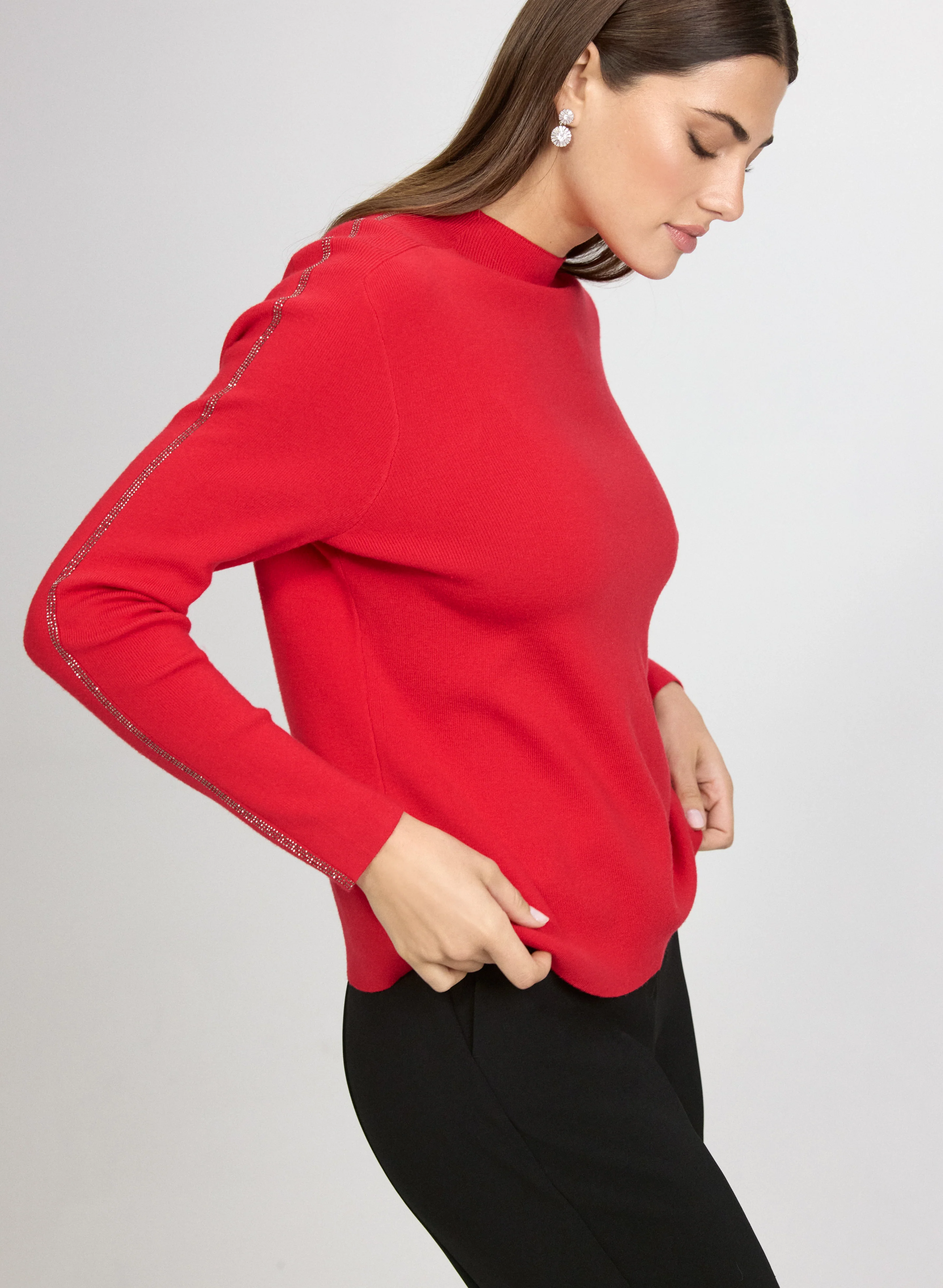 Rhinestone Detail Sweater - Image 2