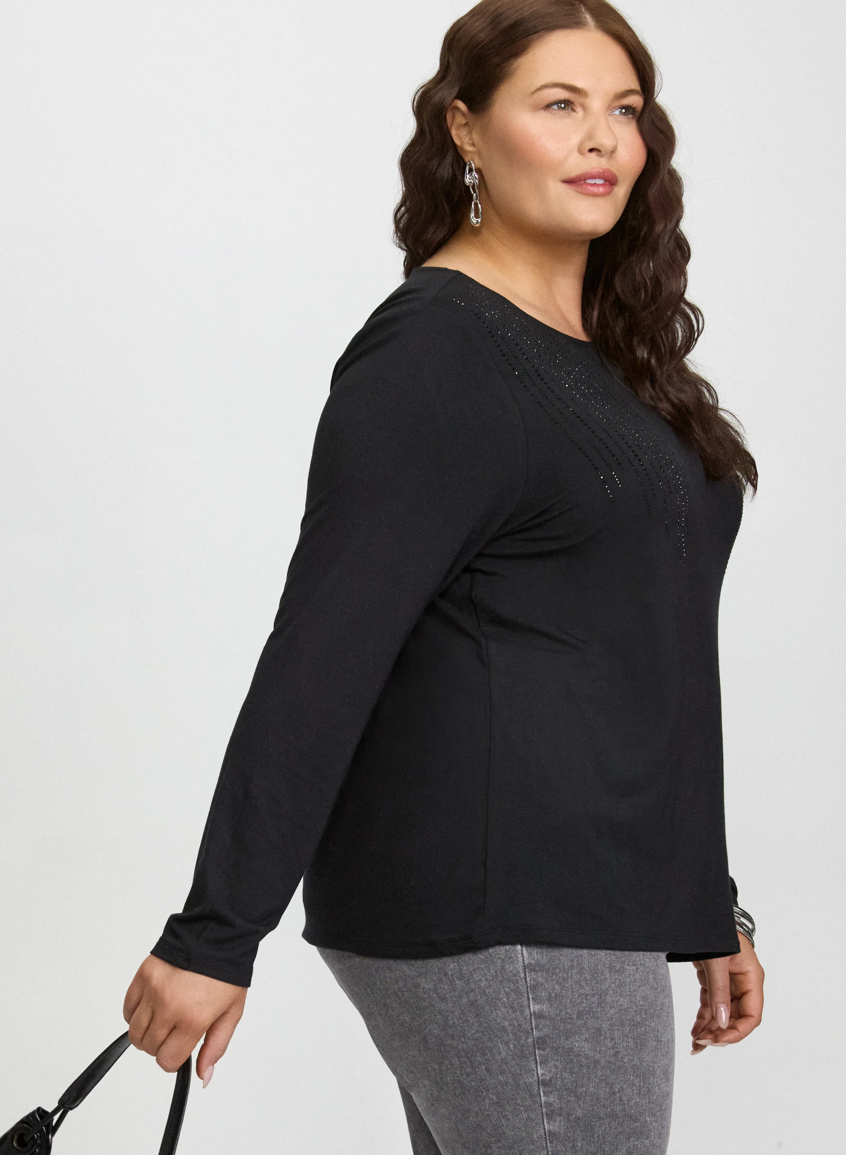 Rhinestone Detail T-Shirt - Image 12