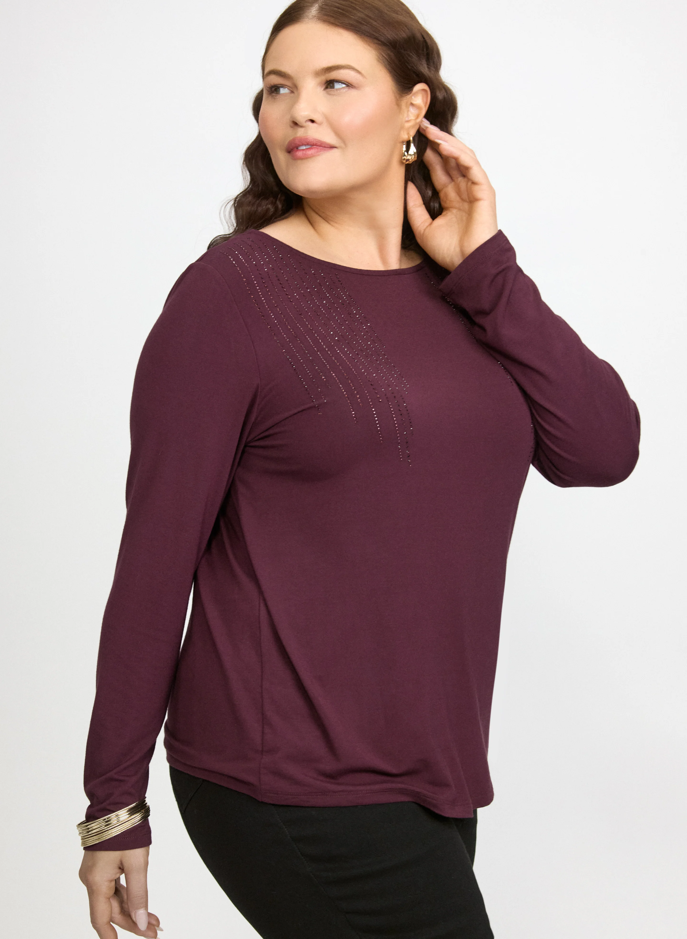 Rhinestone Detail T-Shirt - Image 12