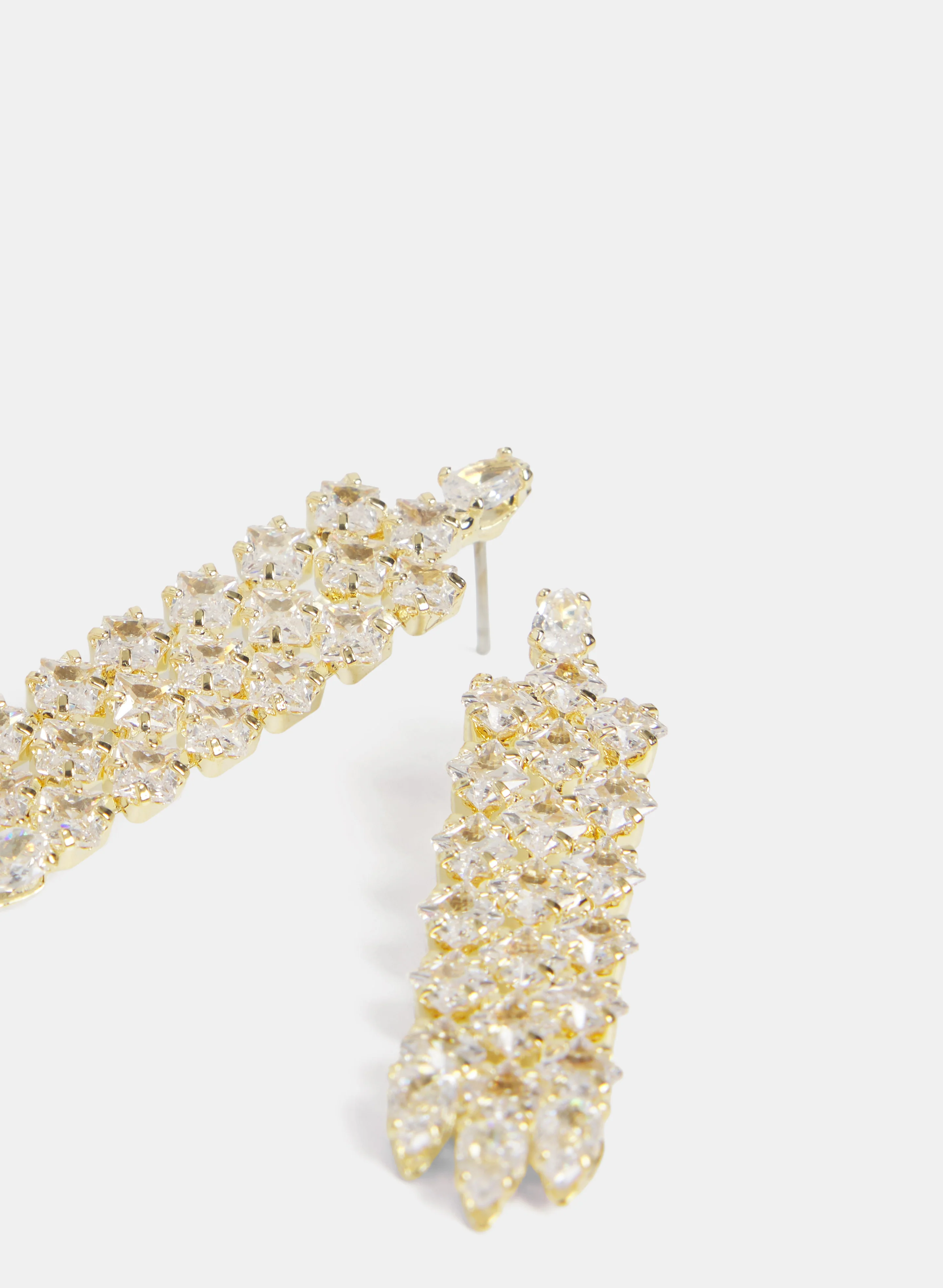 Rhinestone Drop Earrings - Image 2