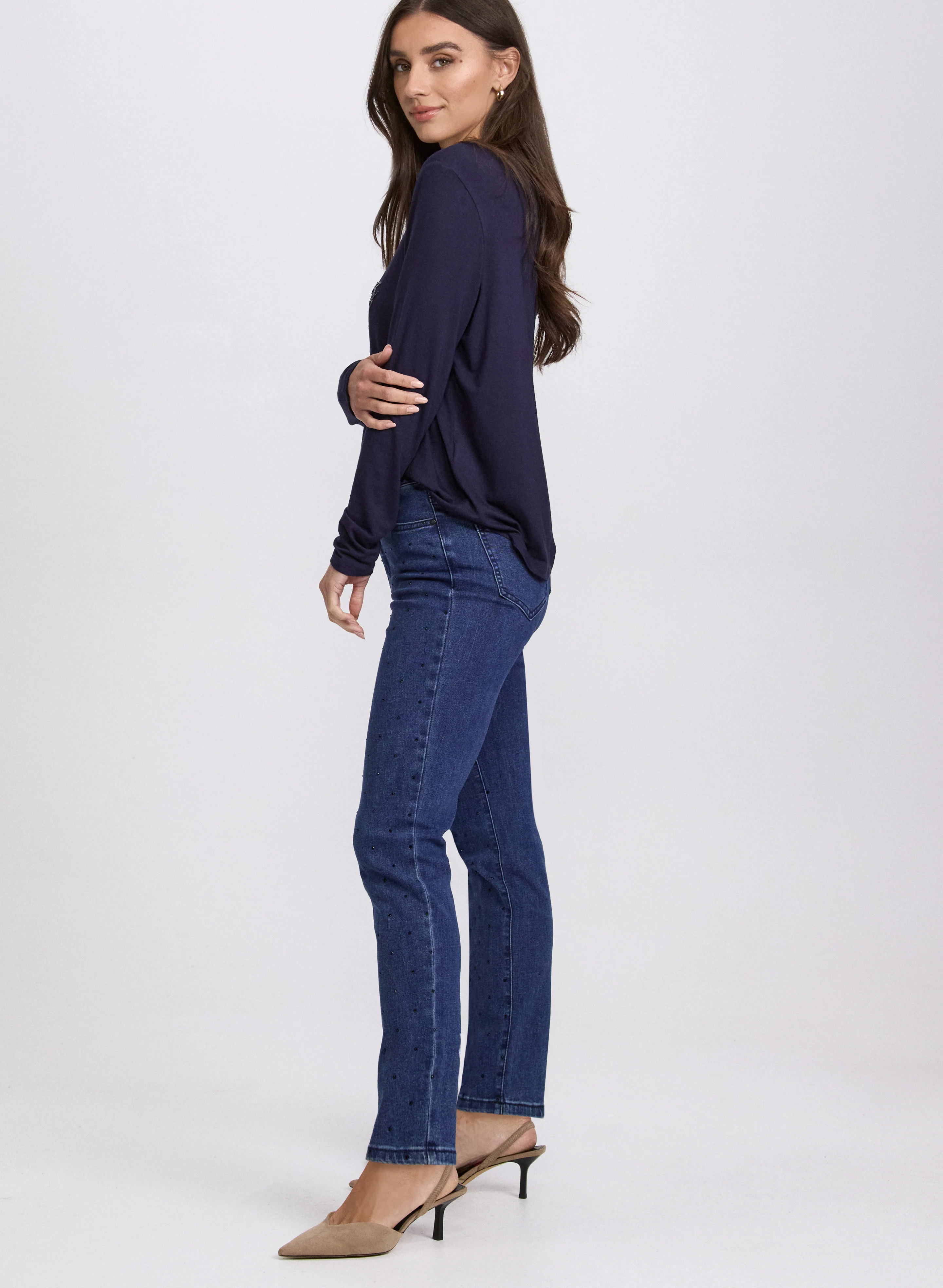 Rhinestone Embellished Jeans - Image 5