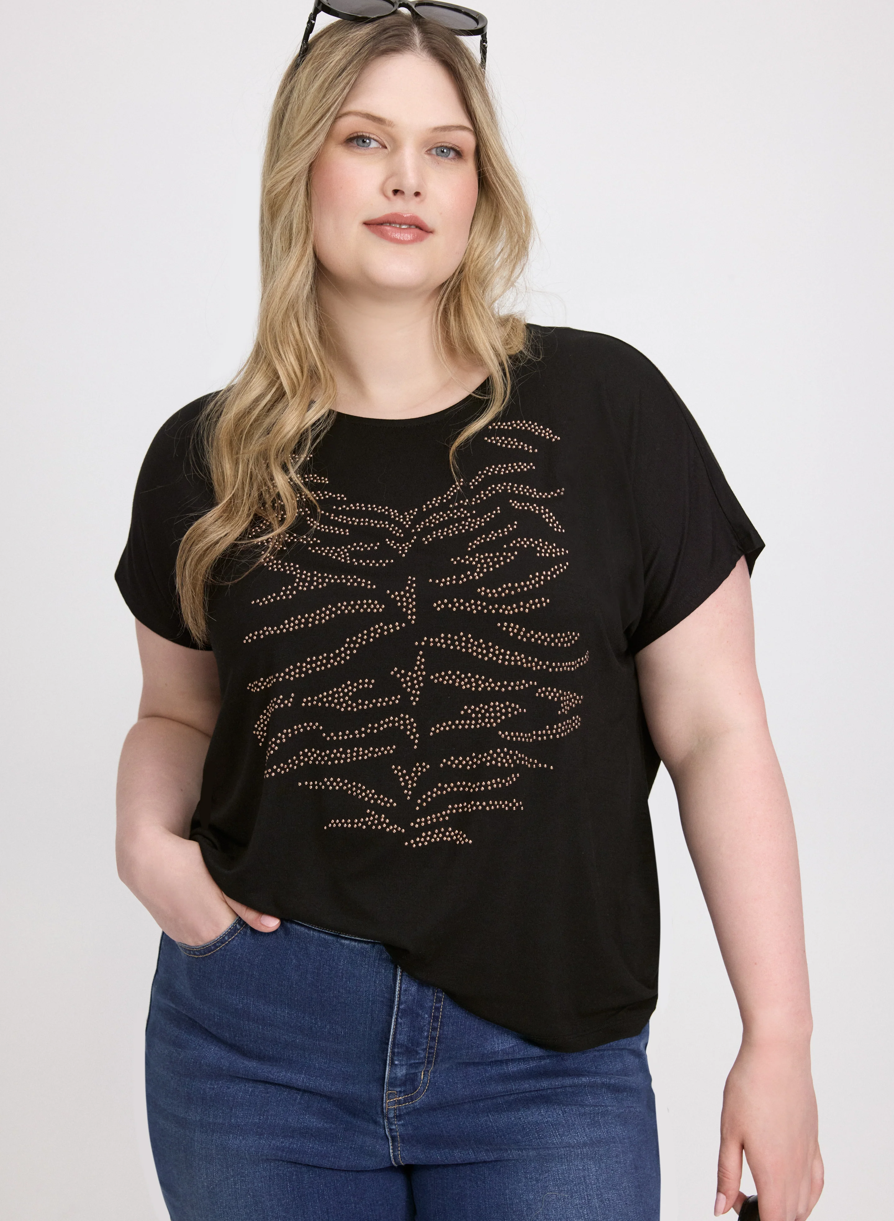 Rhinestone Embellished T-Shirt
