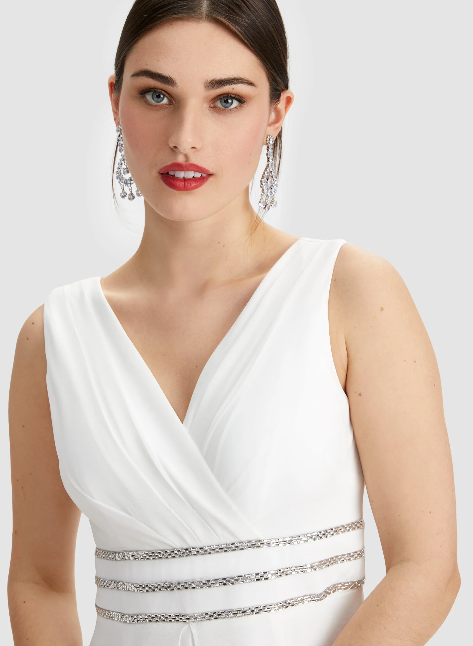 Rhinestone Stripe Detail Jumpsuit - Image 4
