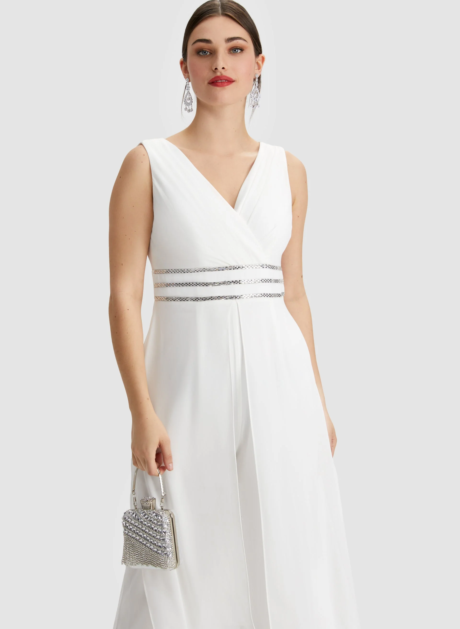 Rhinestone Stripe Detail Jumpsuit - Image 5