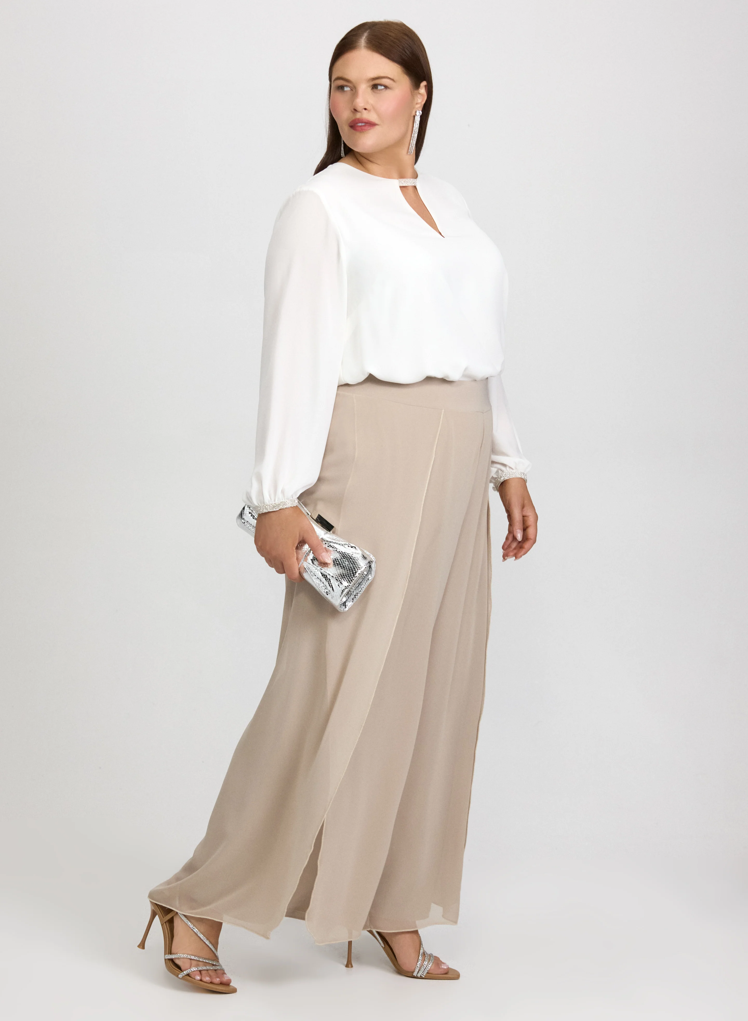 Chiffon Overlay Pants - Image 4
