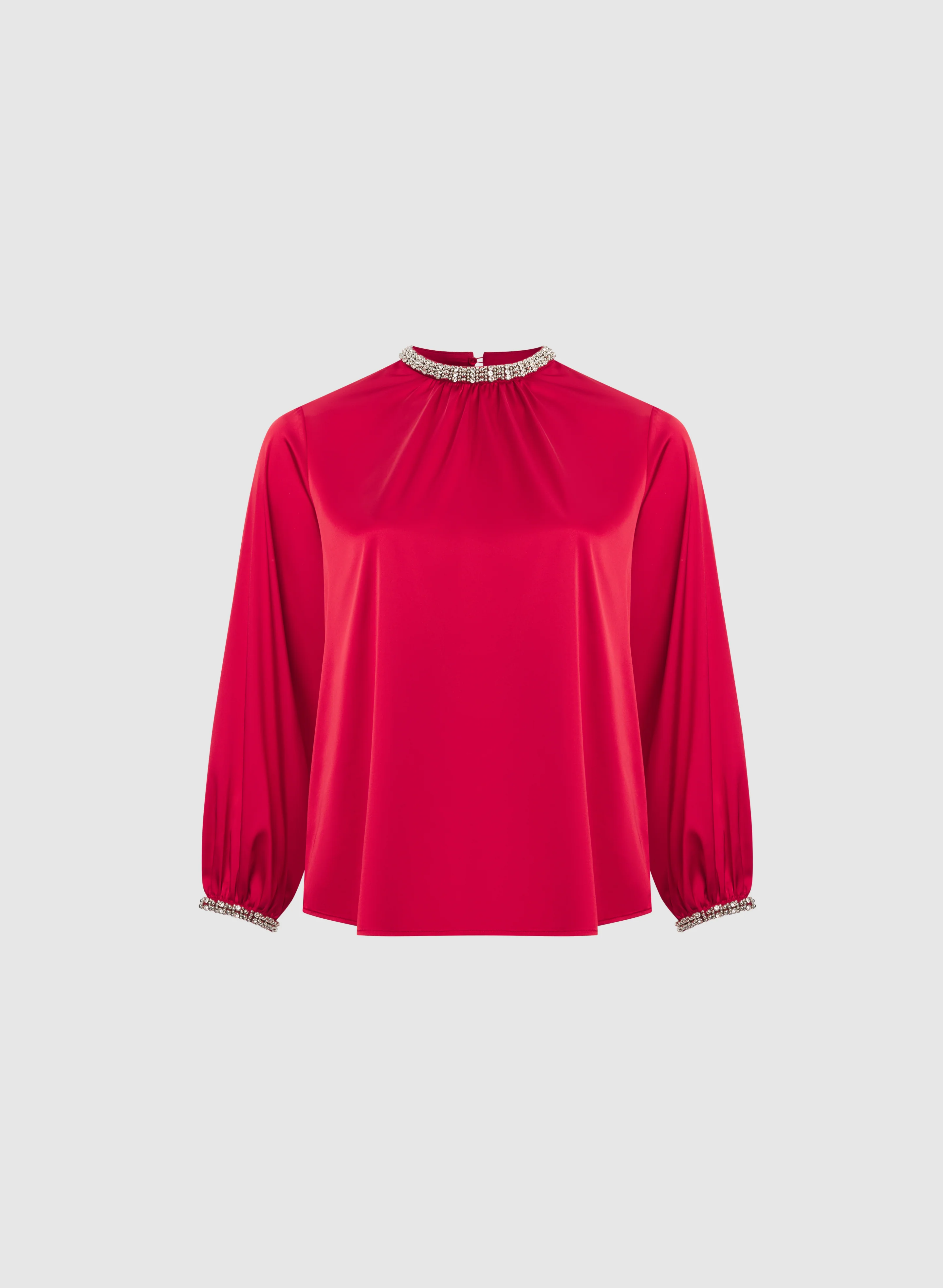 Rhinestone Trim Blouse - Image 6