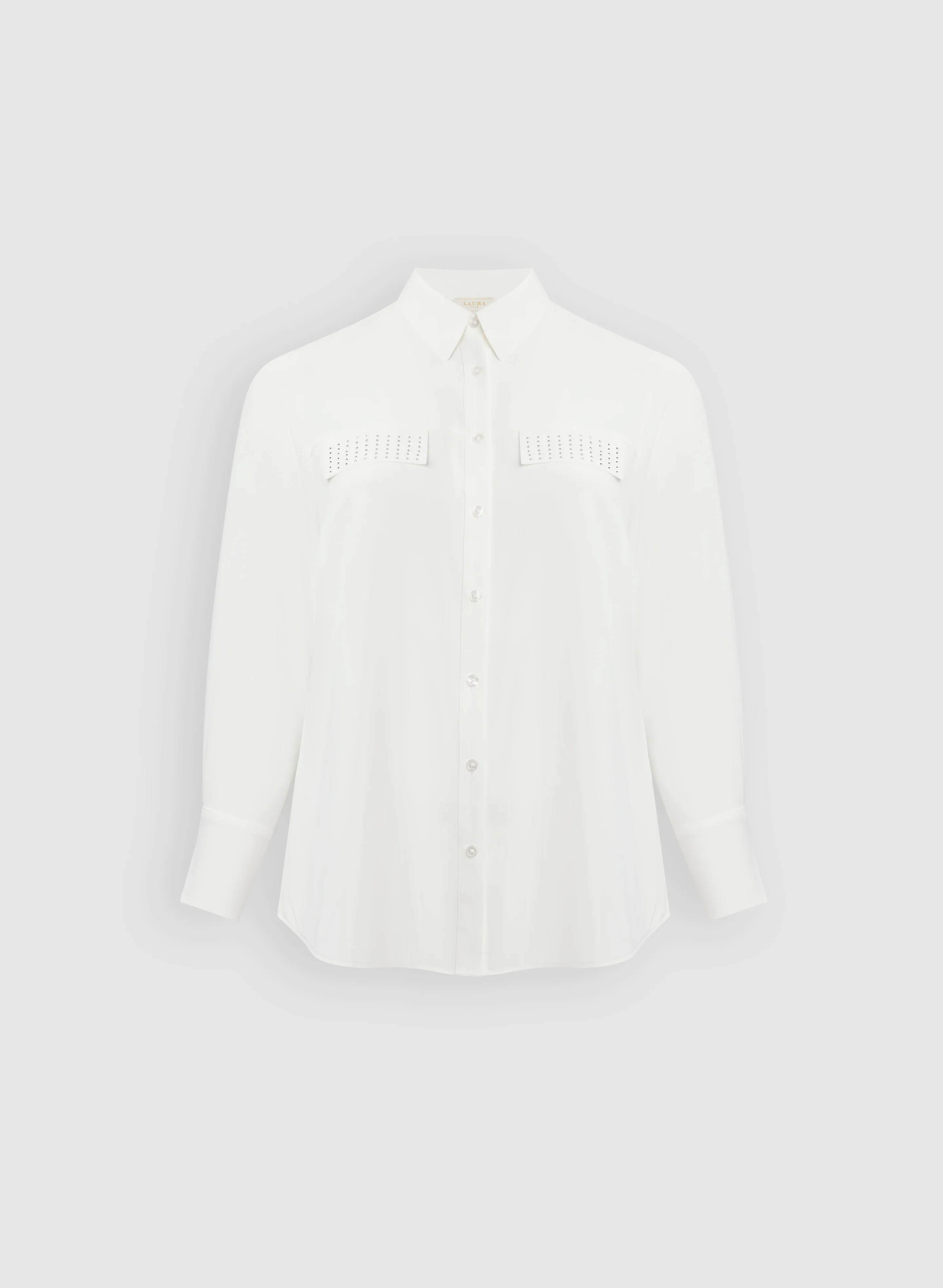 Rhinestone Trim Blouse - Image 6