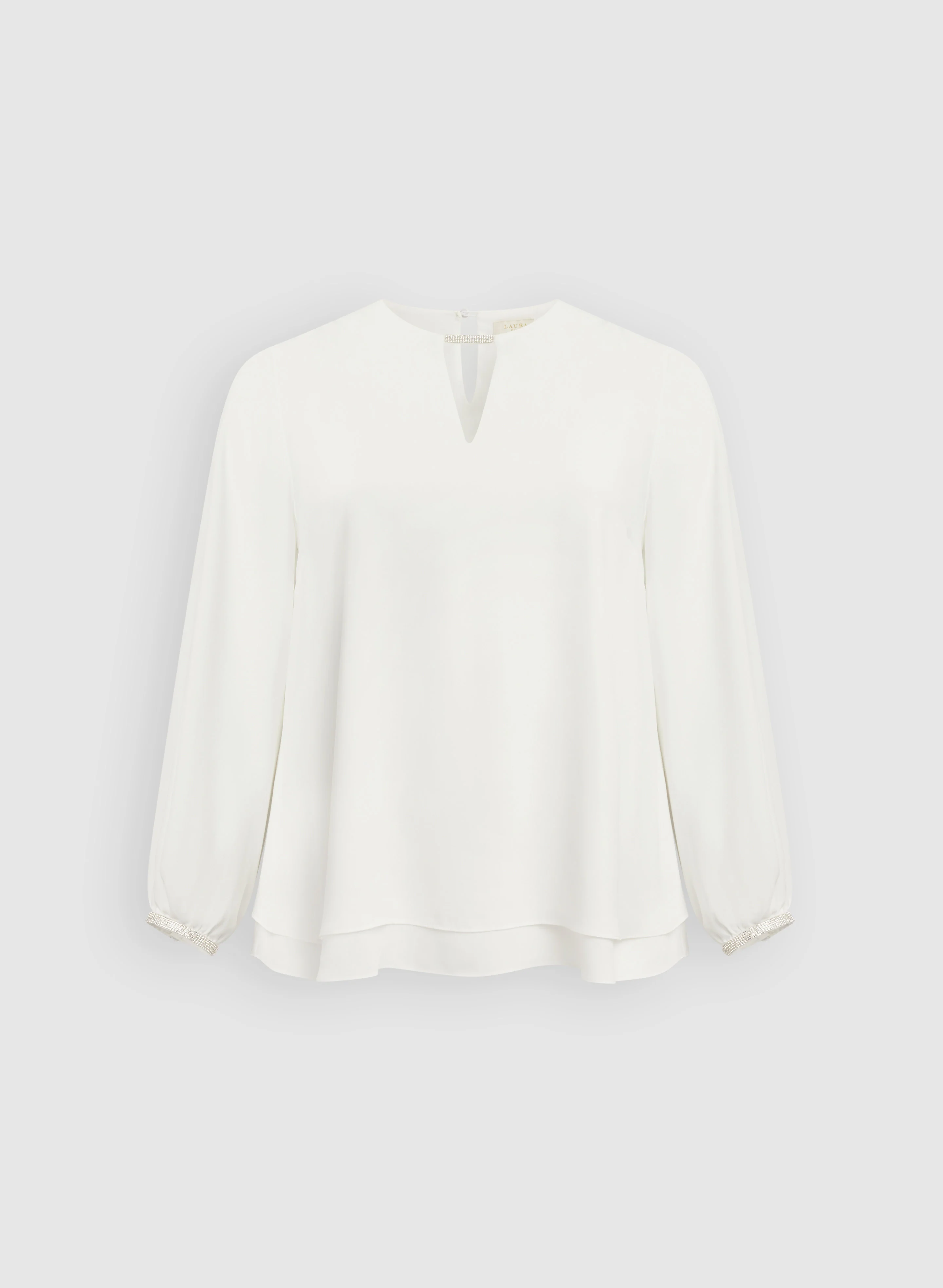 Rhinestone Trim Blouse - Image 6