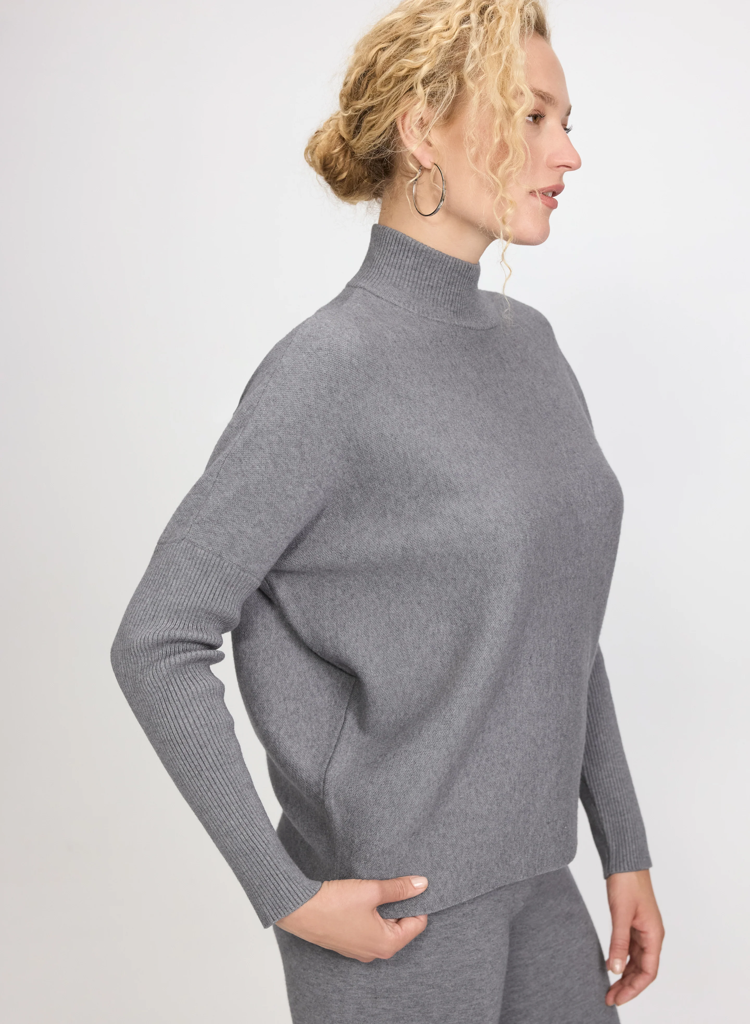 Ribbed Mock Neck Sweater - Image 8