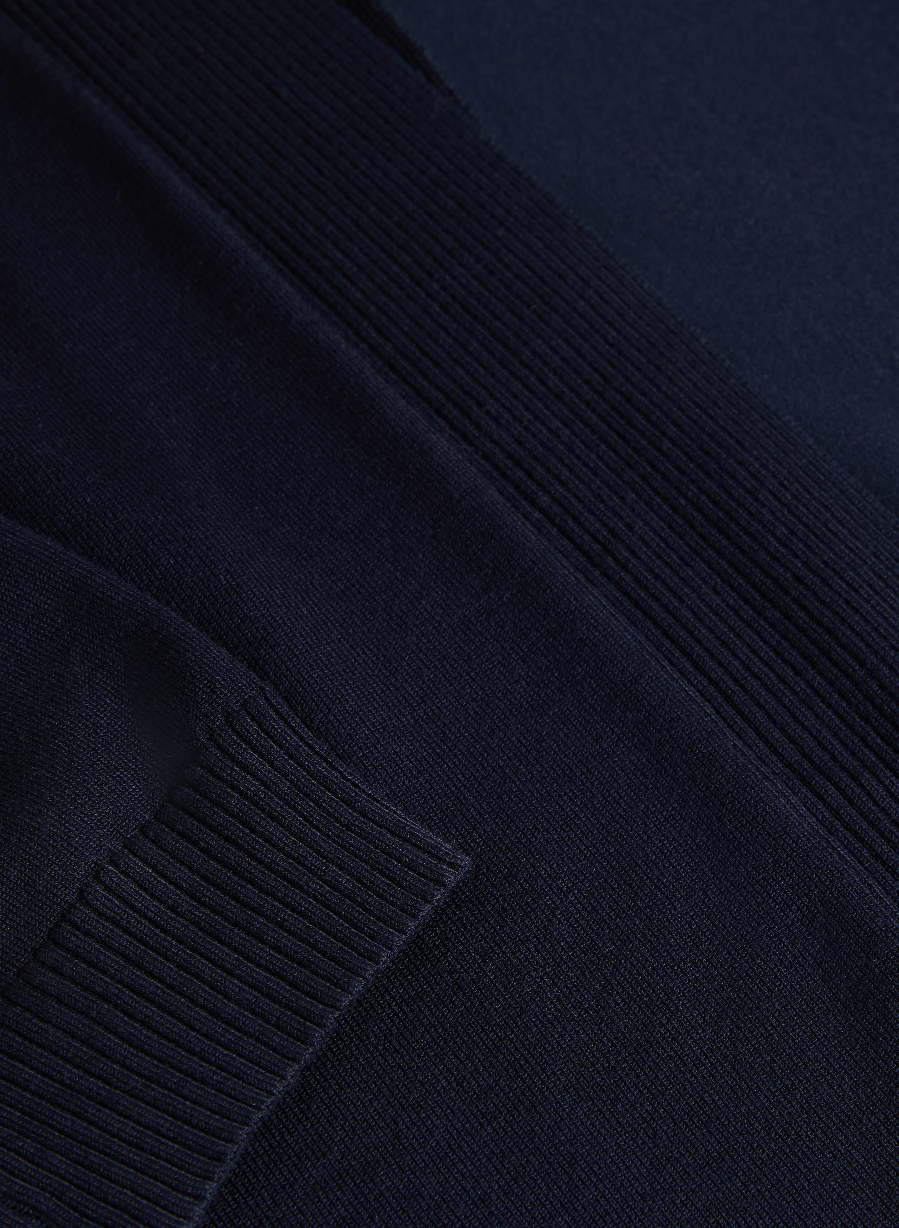 Ribbed Trim Open-Front Cardigan - Image 7