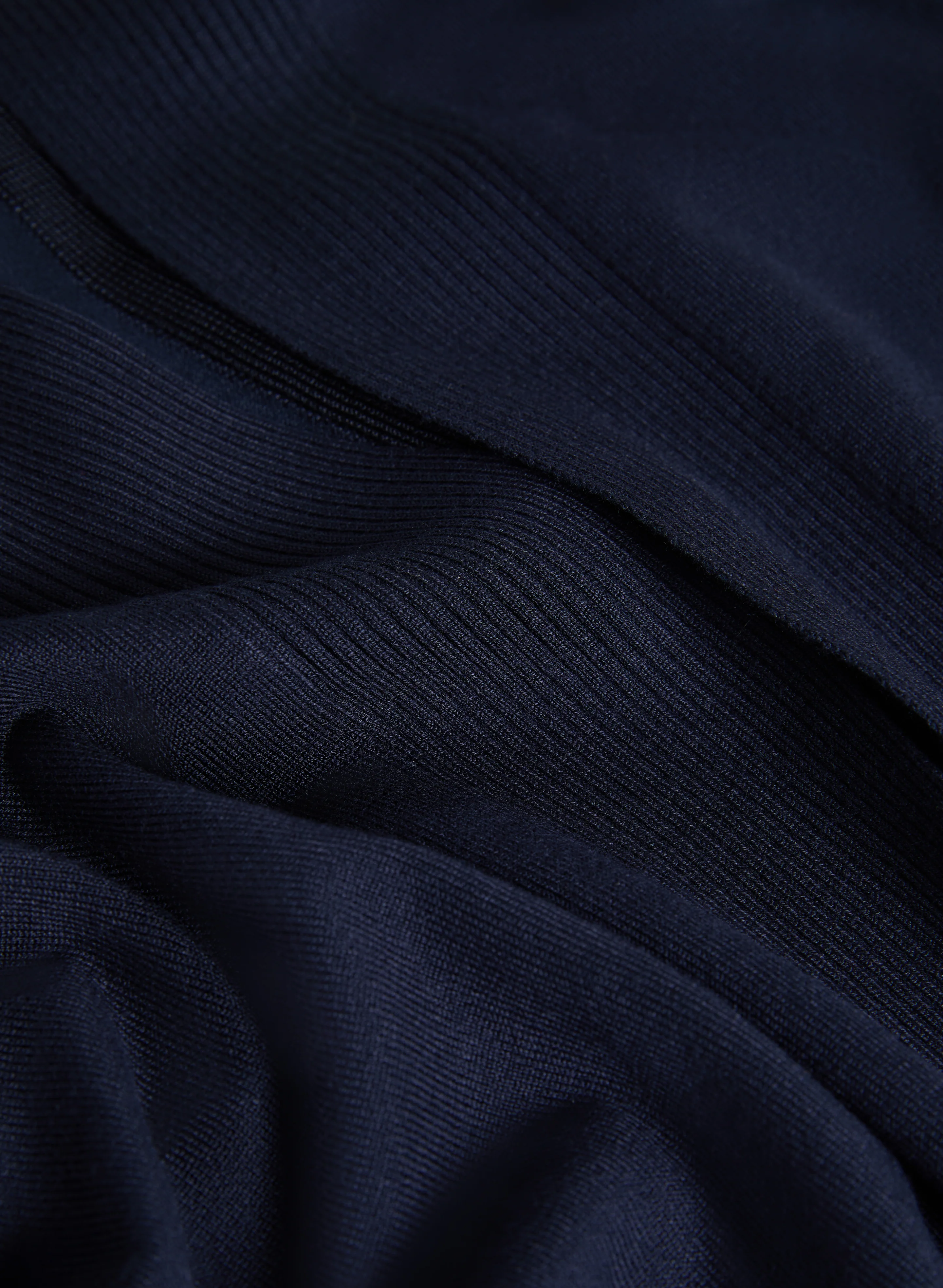 Ribbed Trim Open-Front Cardigan - Image 7