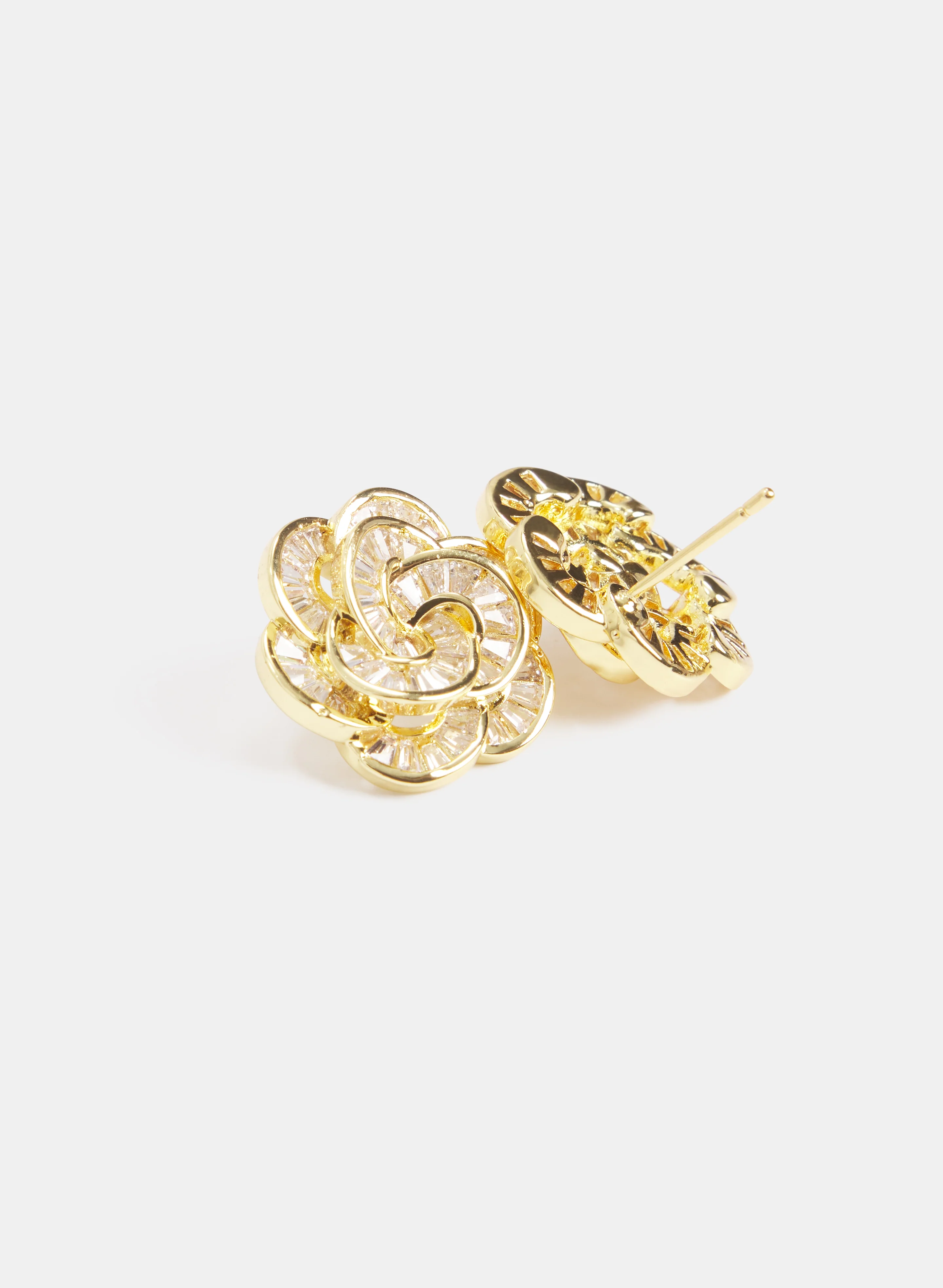 Rose Cubic Zirconia Earrings - Image 2