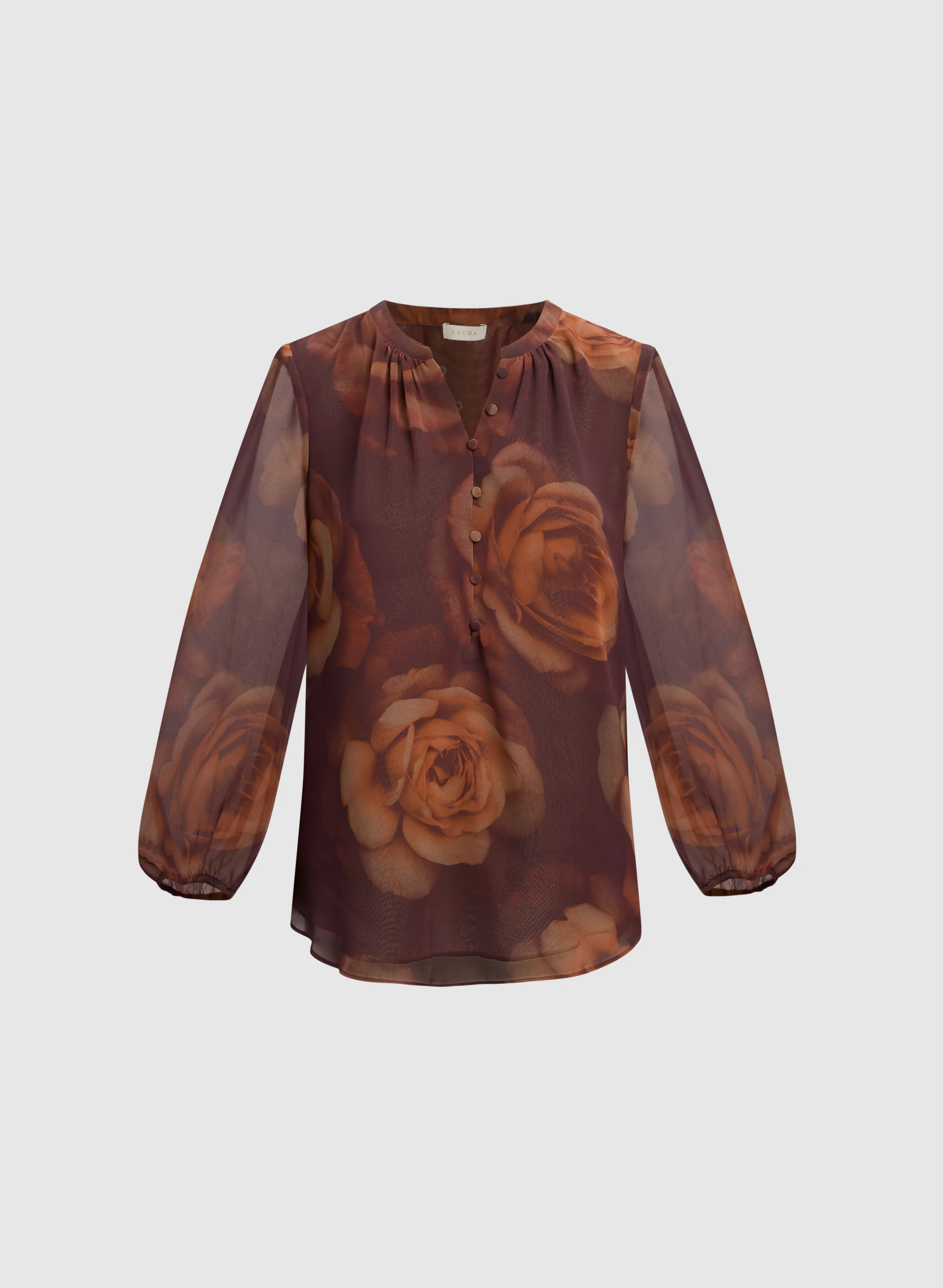 Rose Print Blouse - Image 6