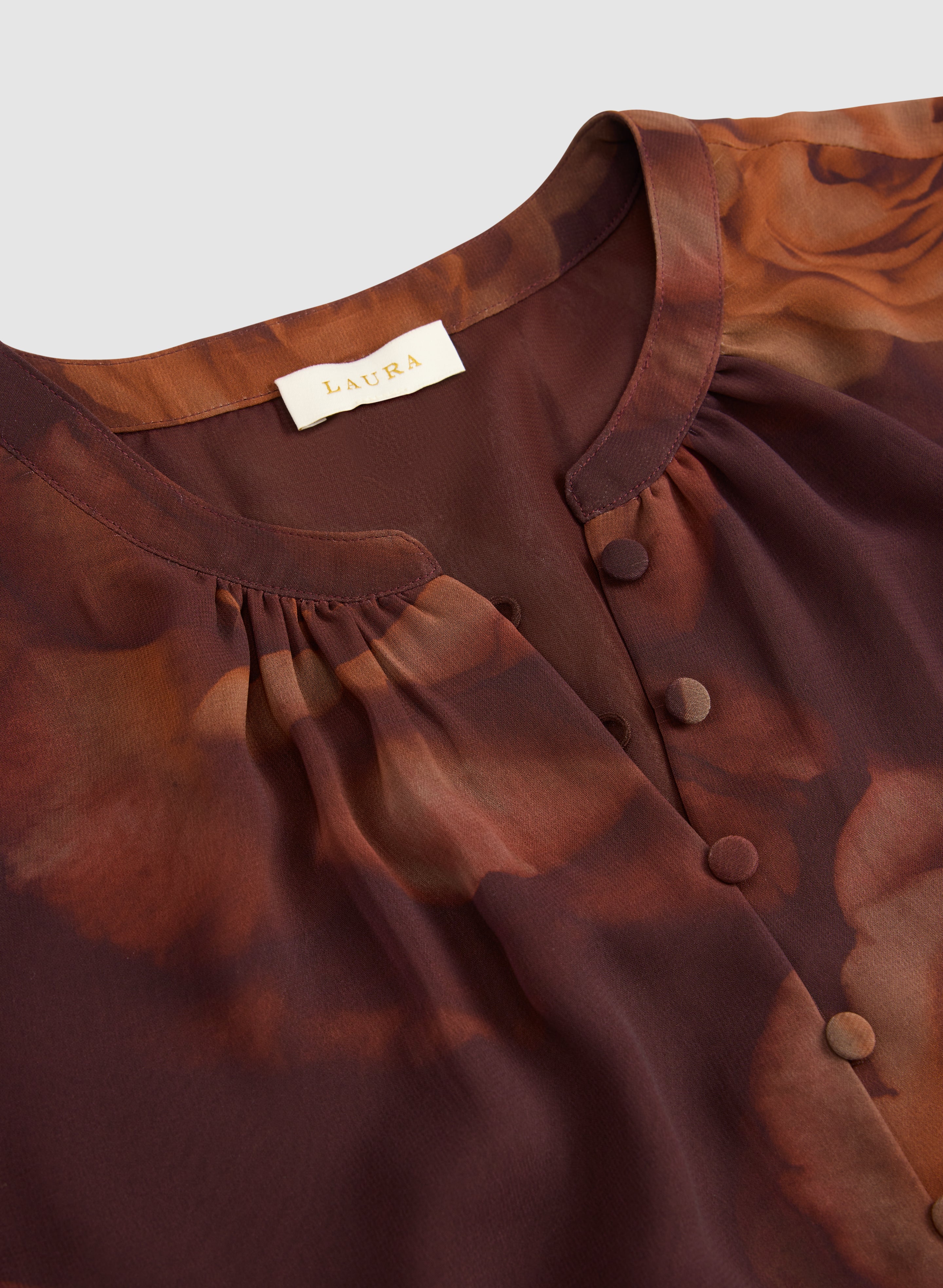 Rose Print Blouse - Image 7