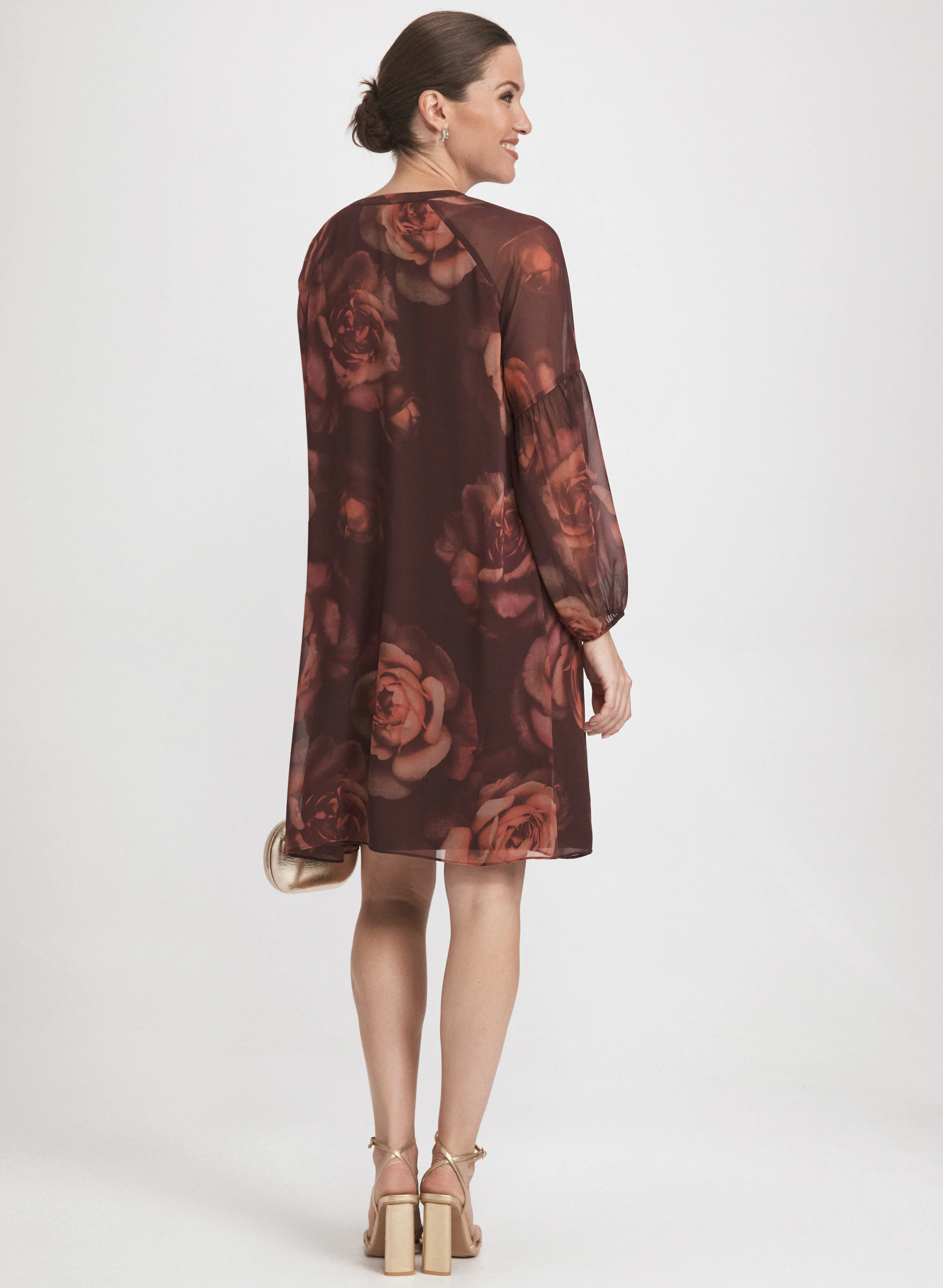 Rose Print Dress - Image 3