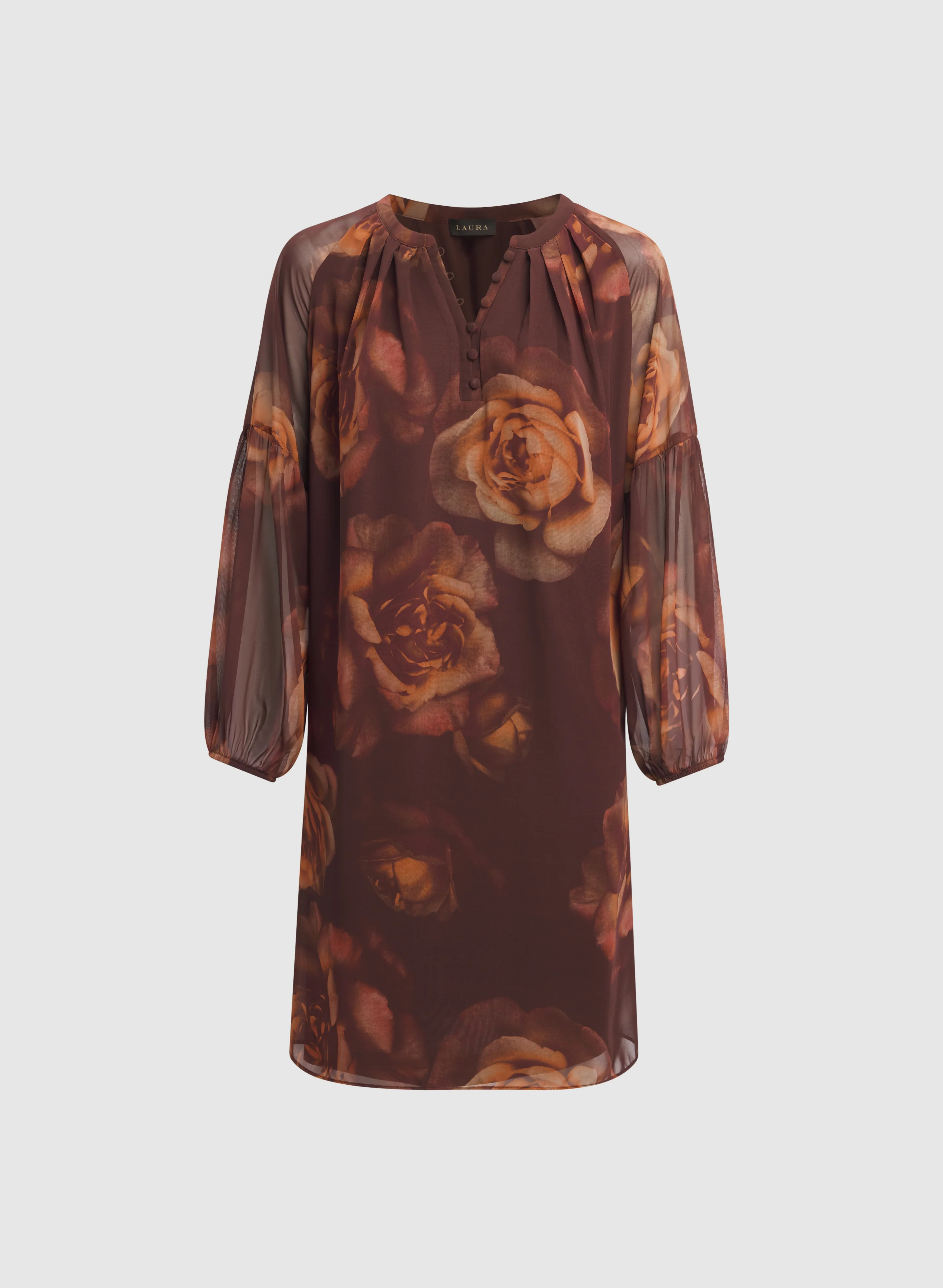Rose Print Dress - Image 6