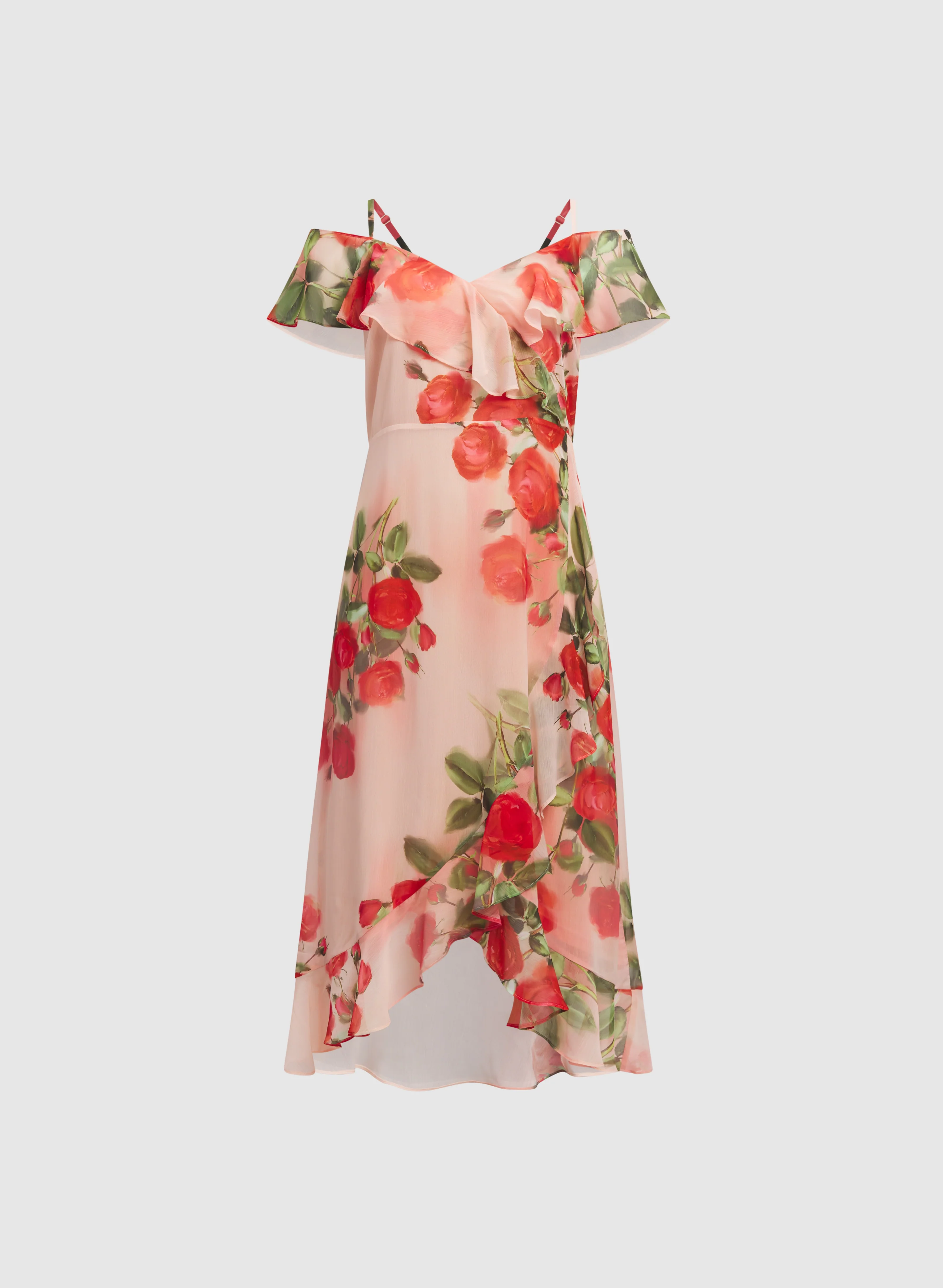 Rose Print Midi Dress - Image 6