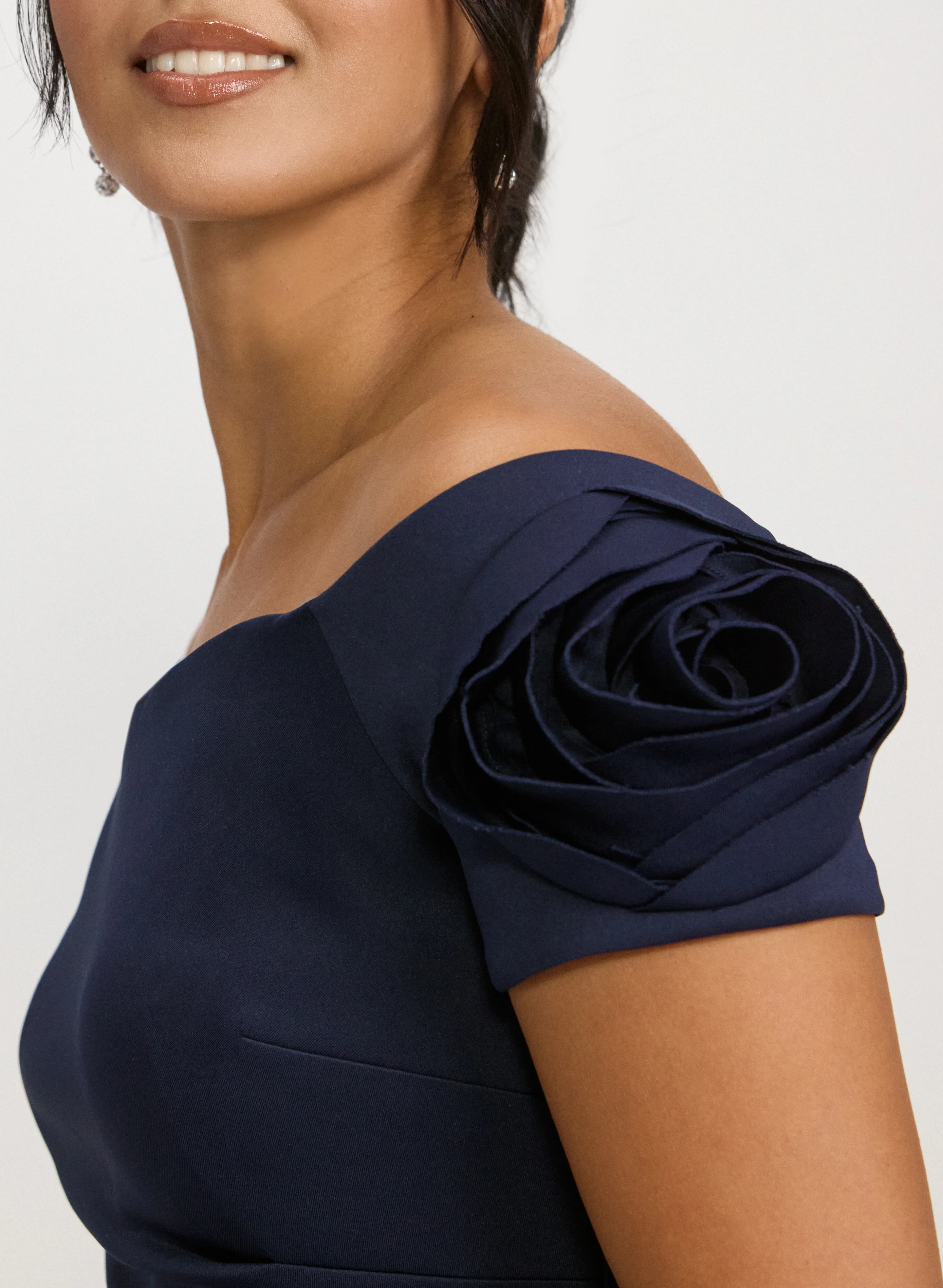 Rosette Detail Dress - Image 2