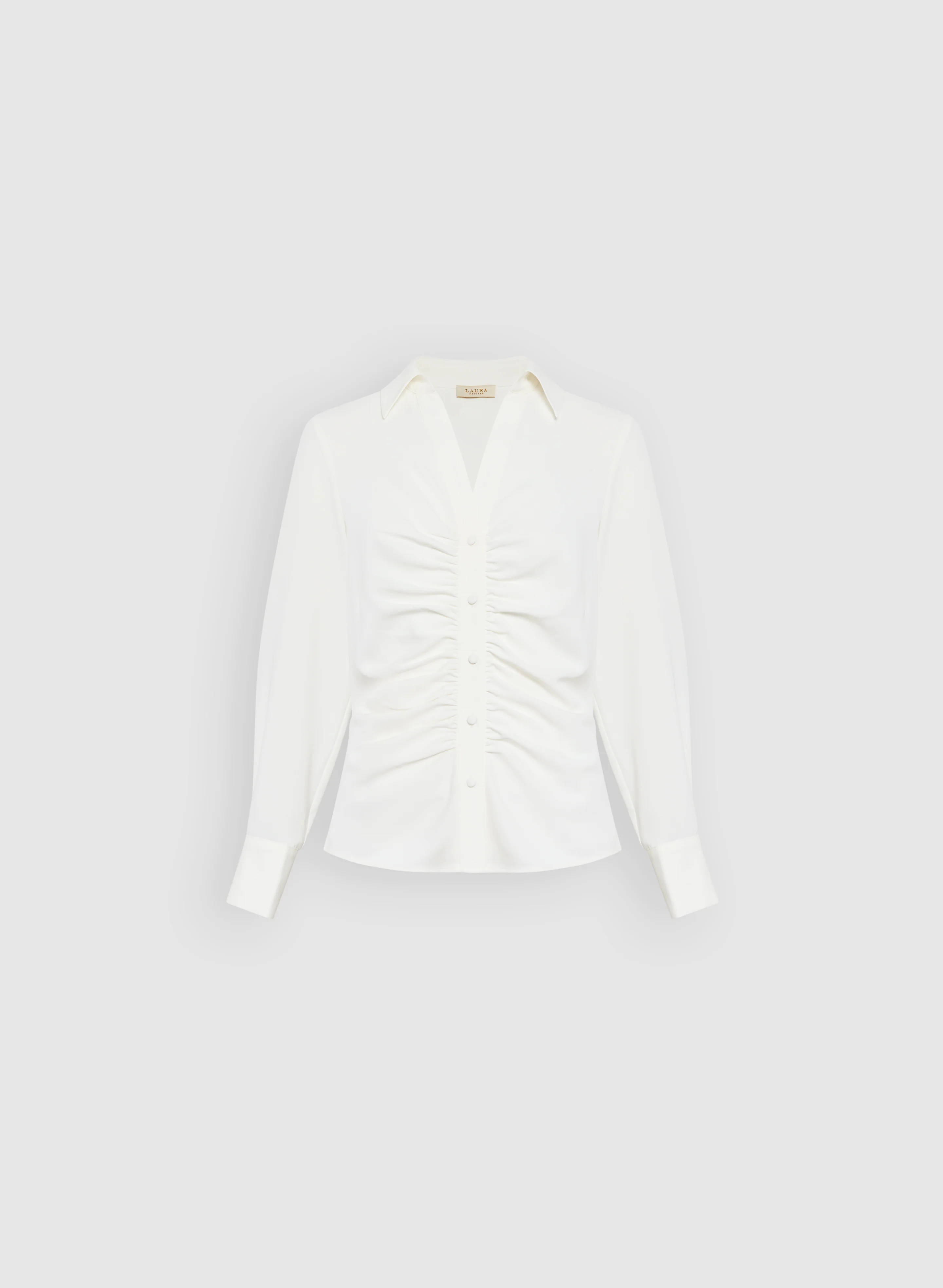 Ruched Button-Down Blouse - Image 5