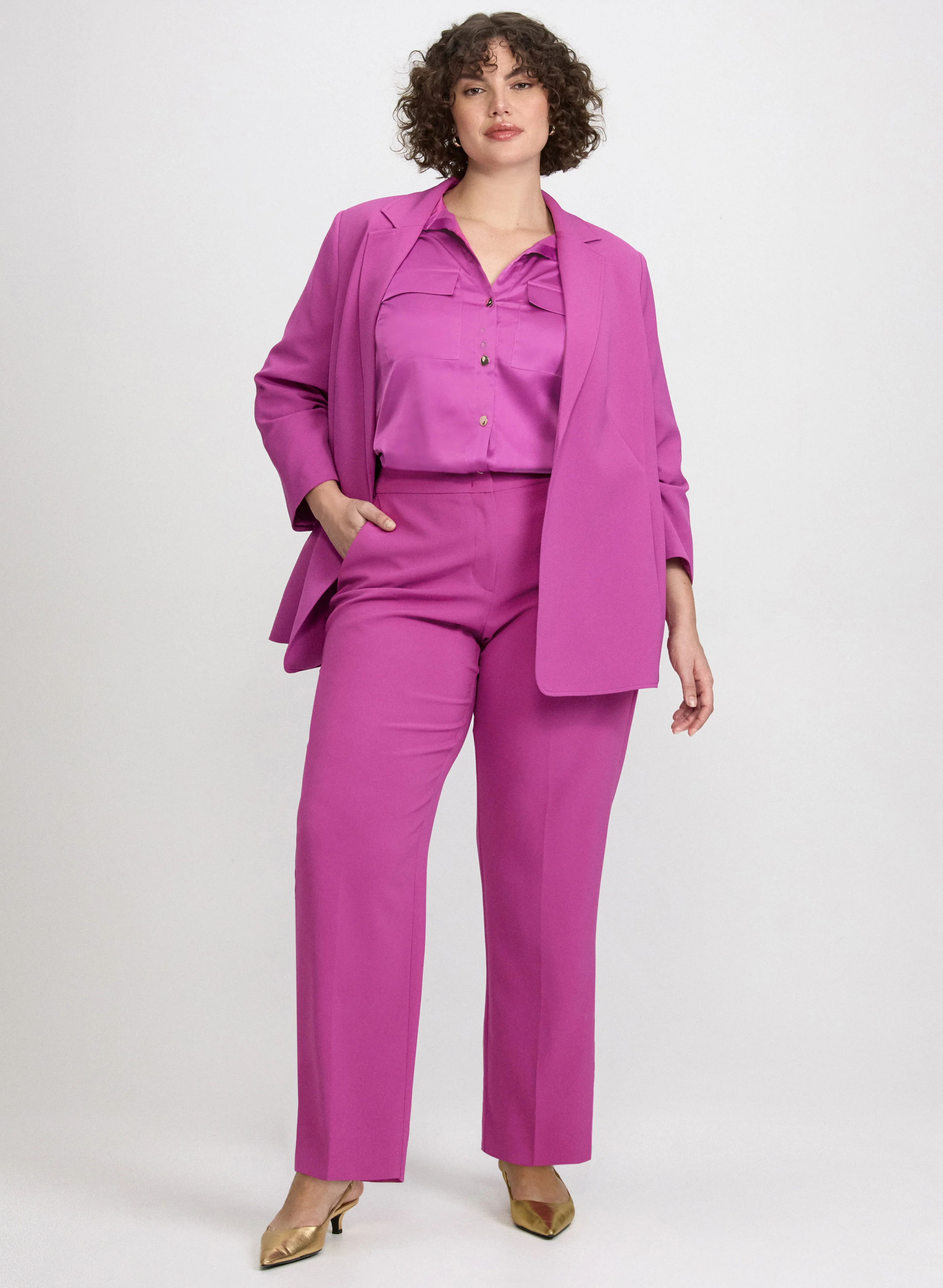 Ruched Sleeve Blazer - Image 6