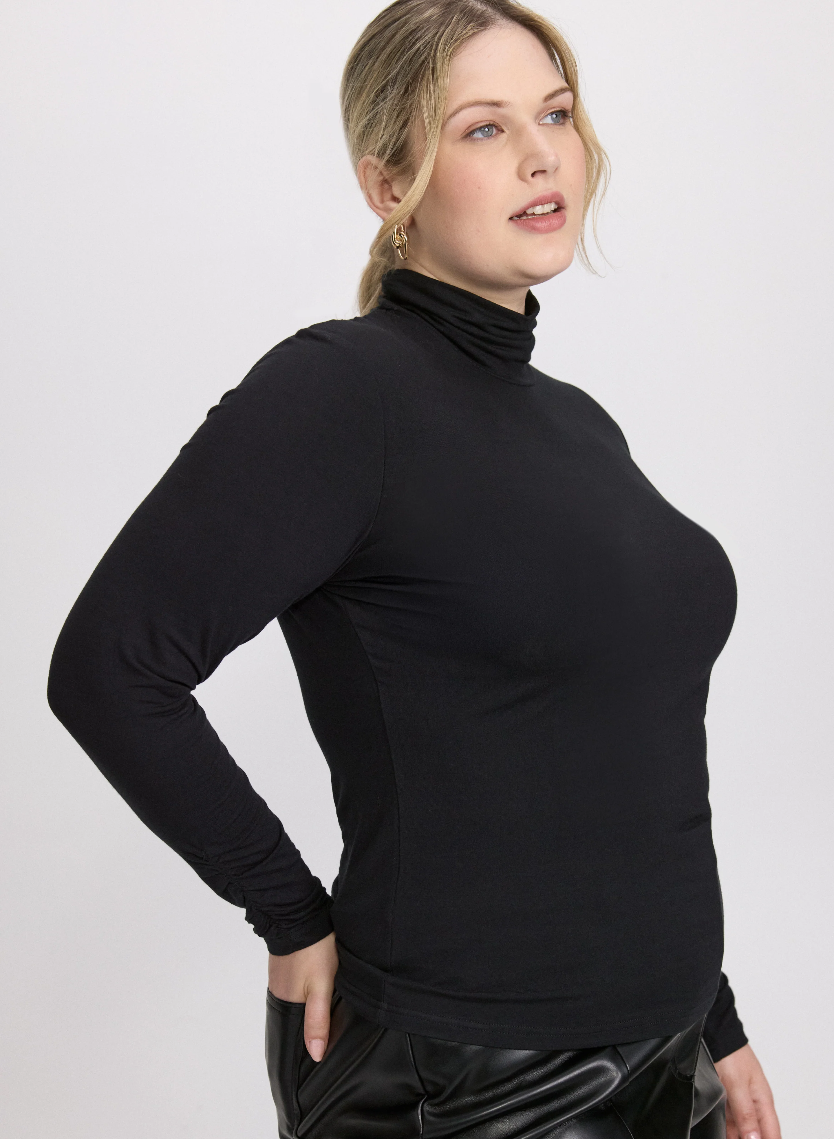 Ruched Turtleneck Top - Image 10