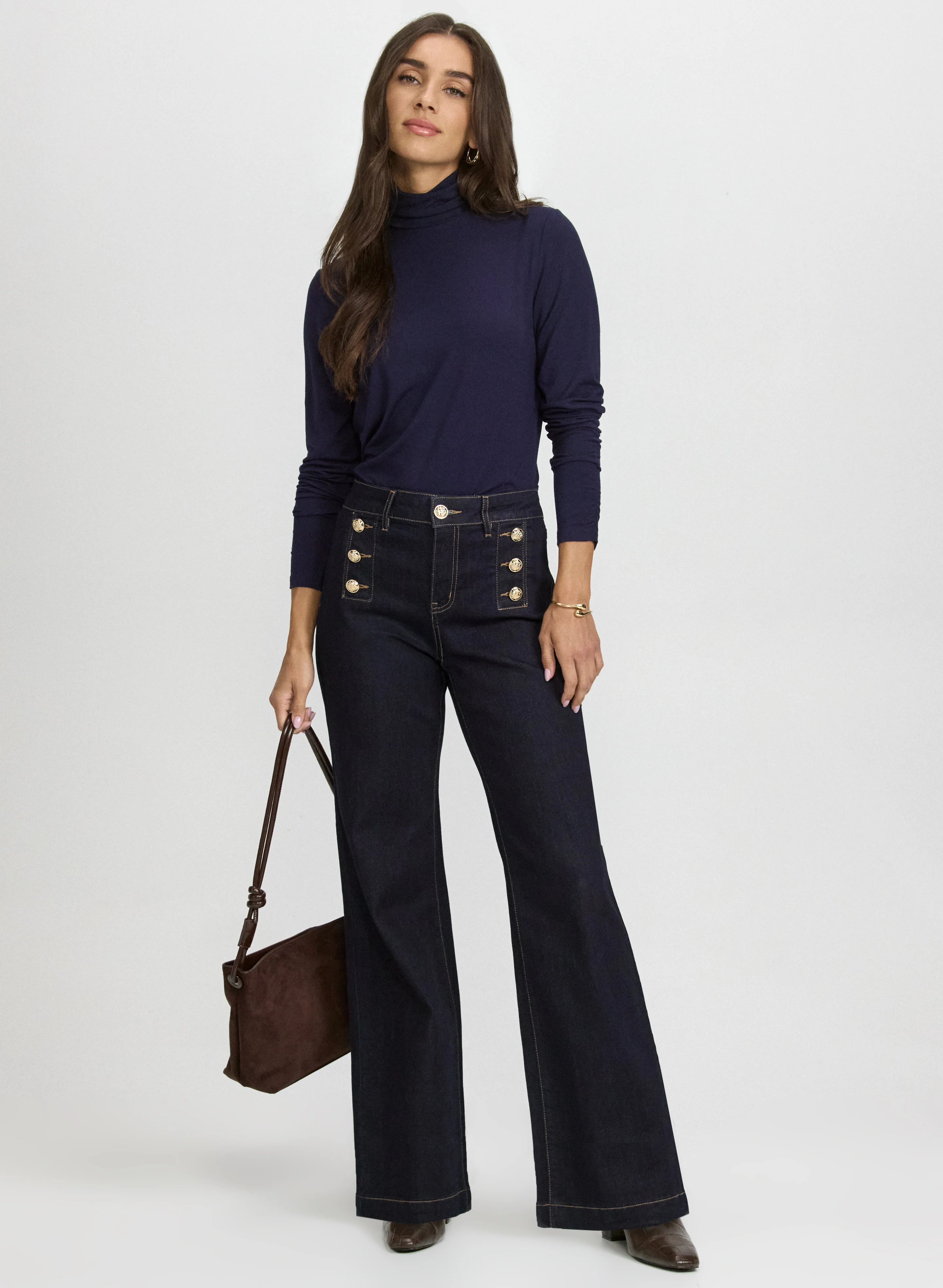 Ruched Turtleneck Top - Image 3