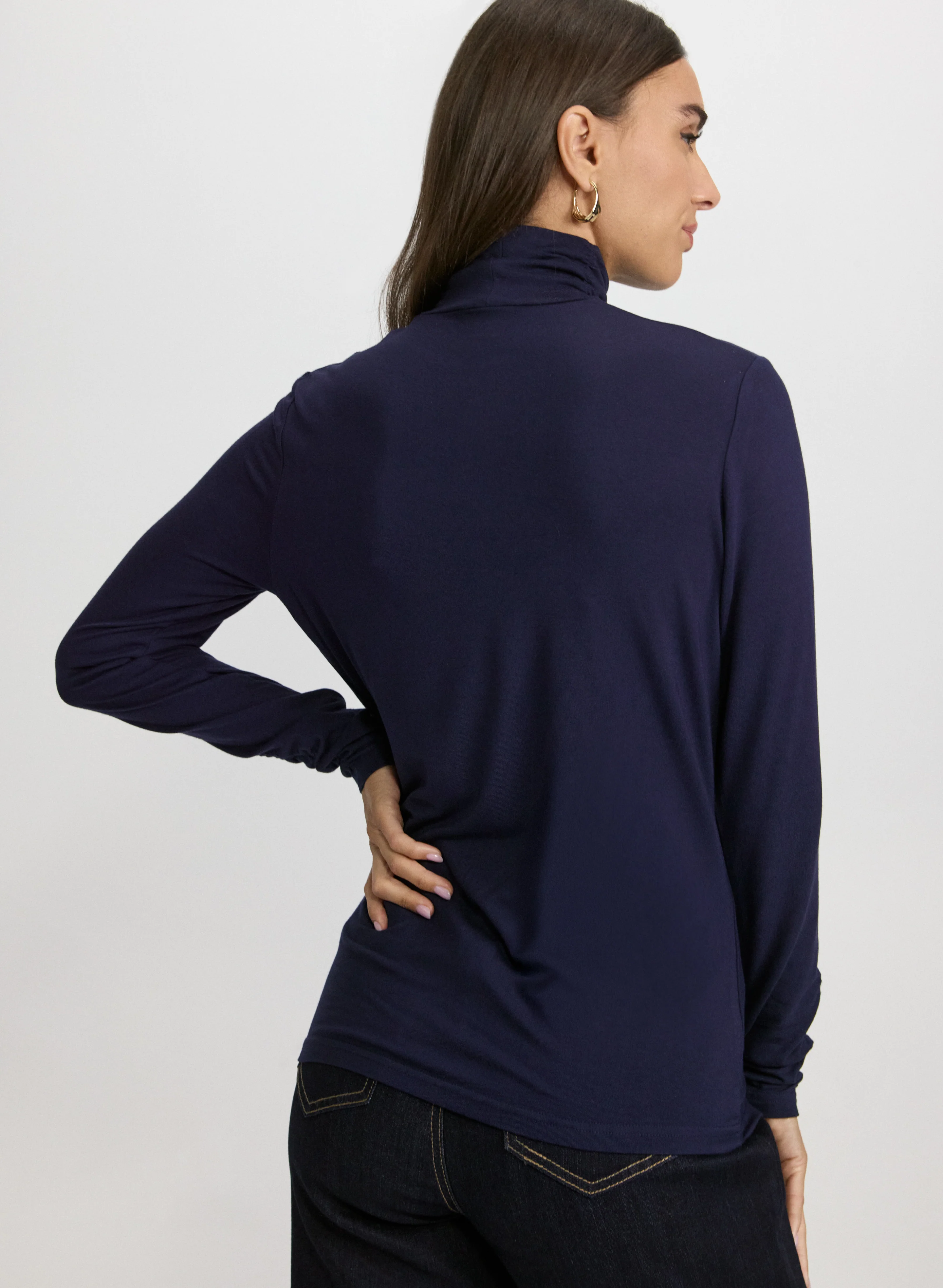 Ruched Turtleneck Top - Image 4