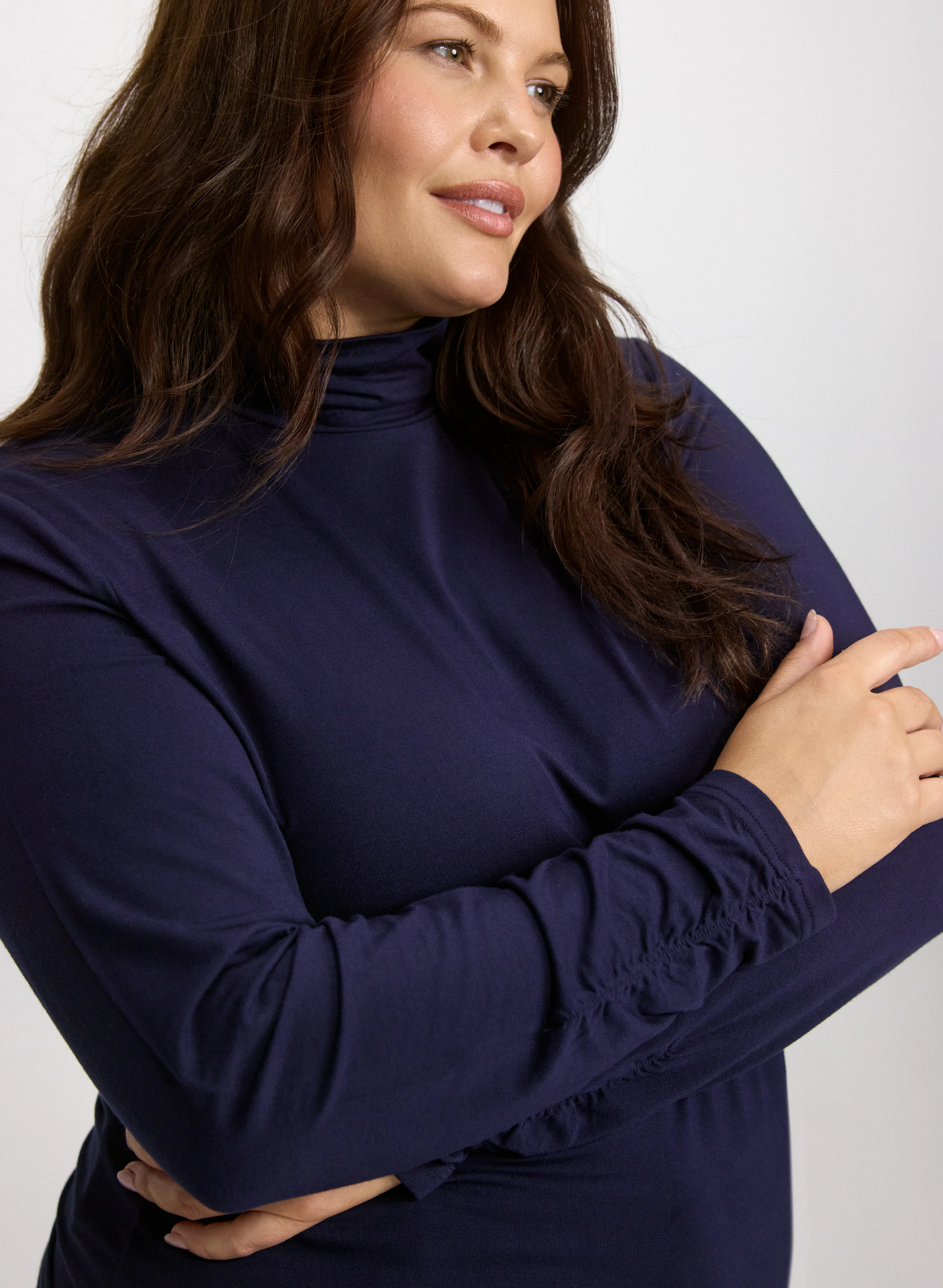 Ruched Turtleneck Top - Image 9