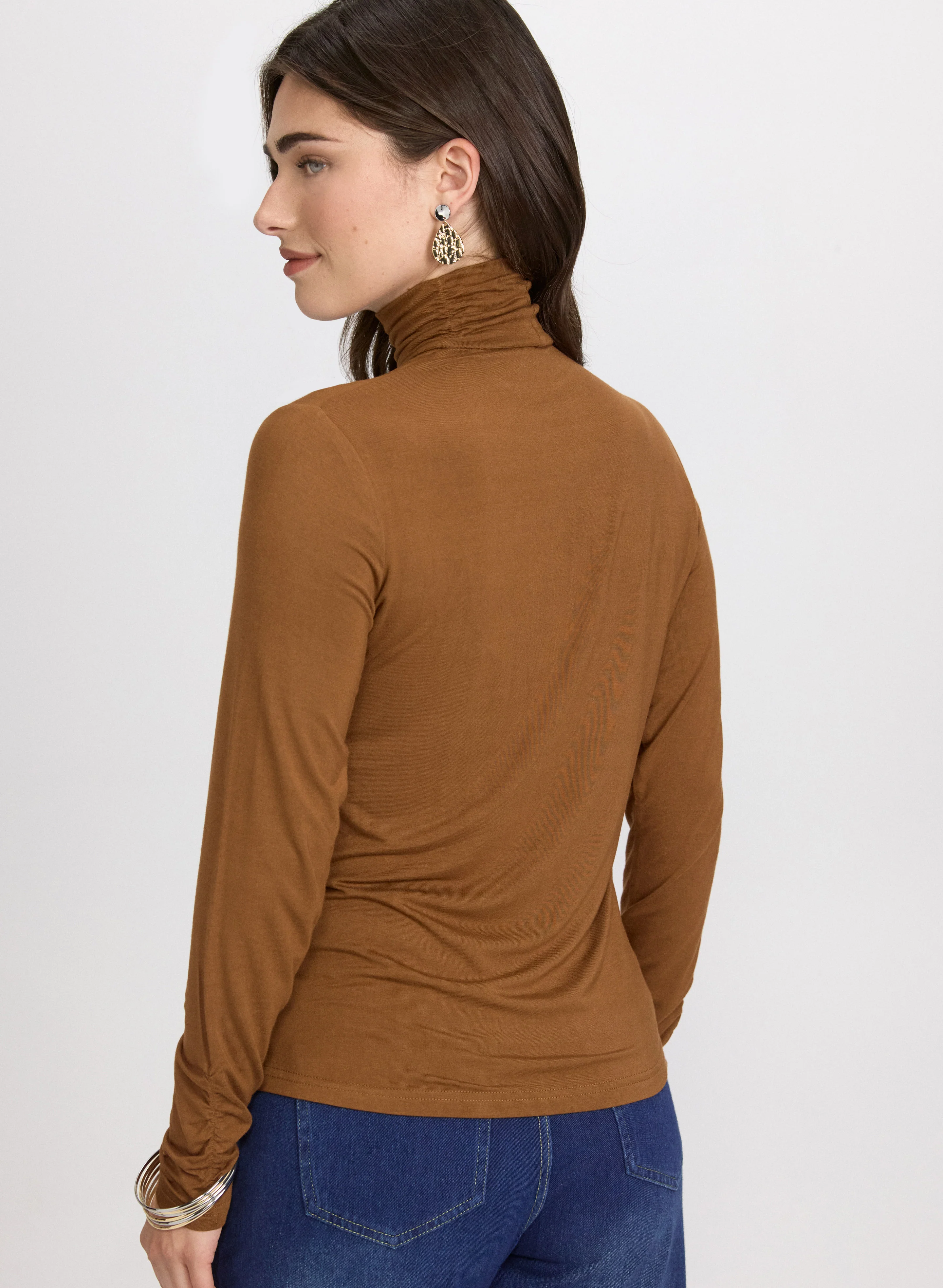 Ruched Turtleneck Top - Image 4