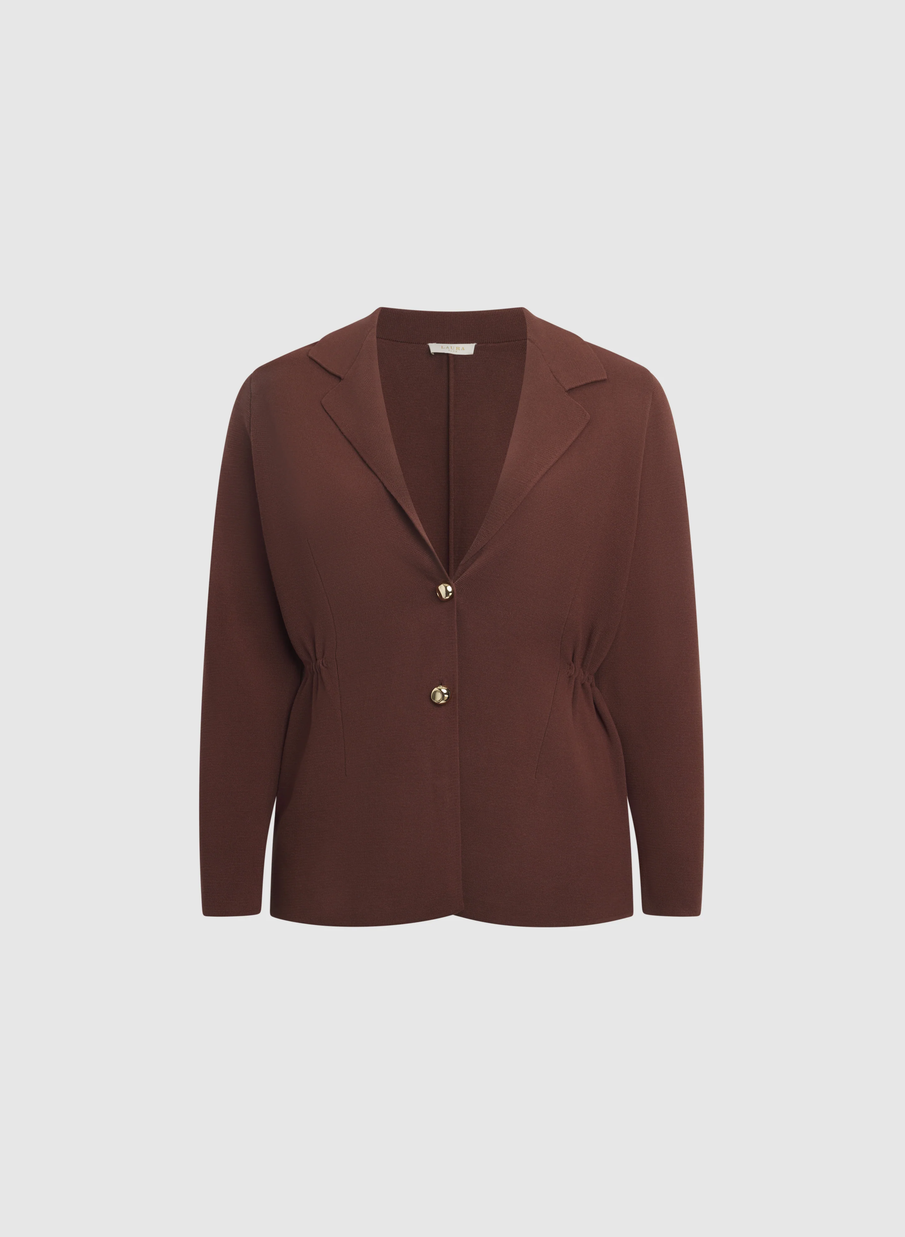 Ruched Waist Knit Blazer - Image 6
