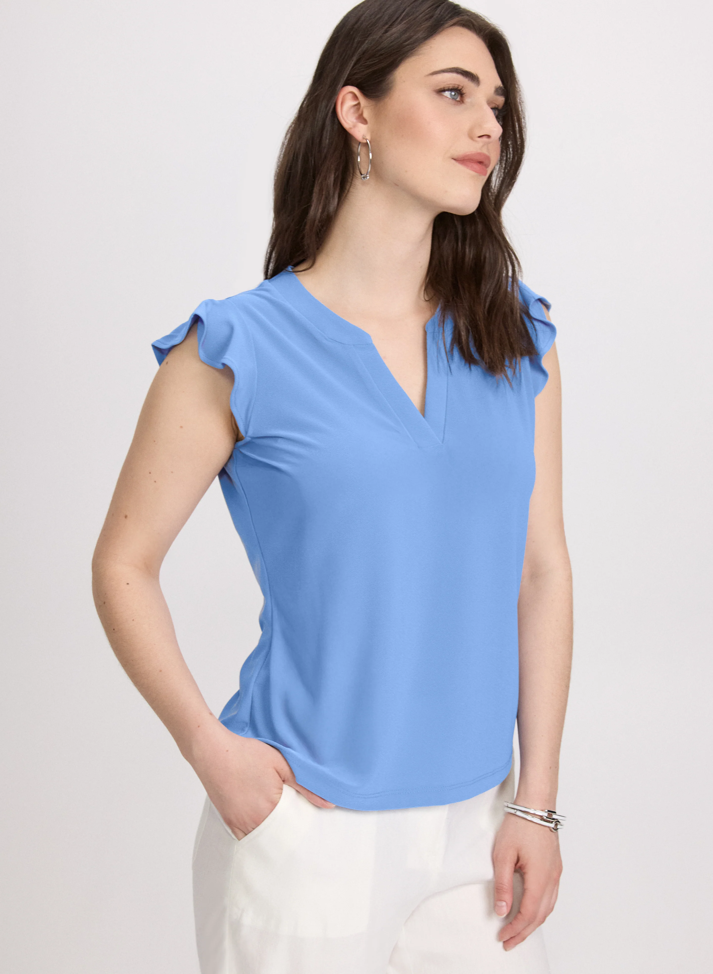Ruffled Cap Sleeve T-Shirt - Image 5