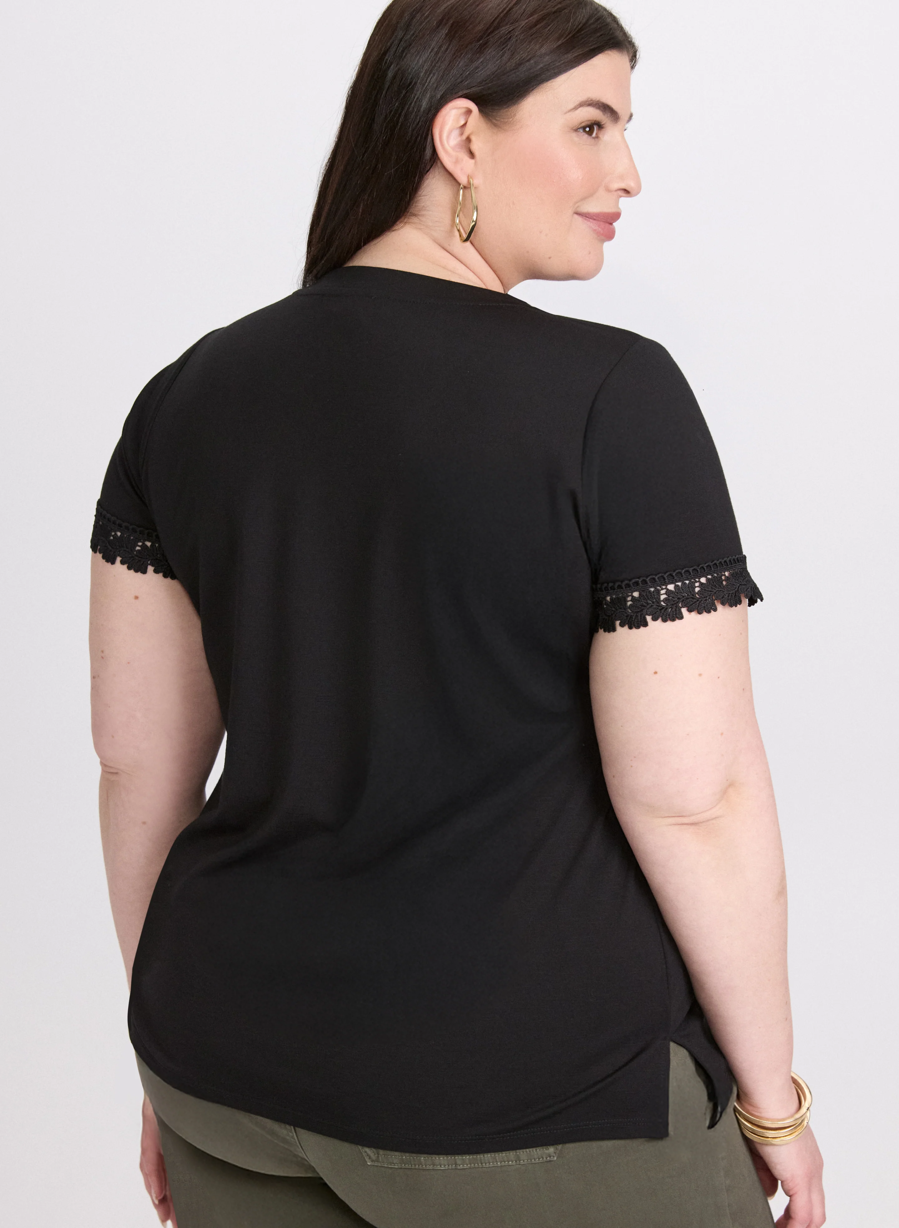 Lace Trim T-Shirt - Image 4