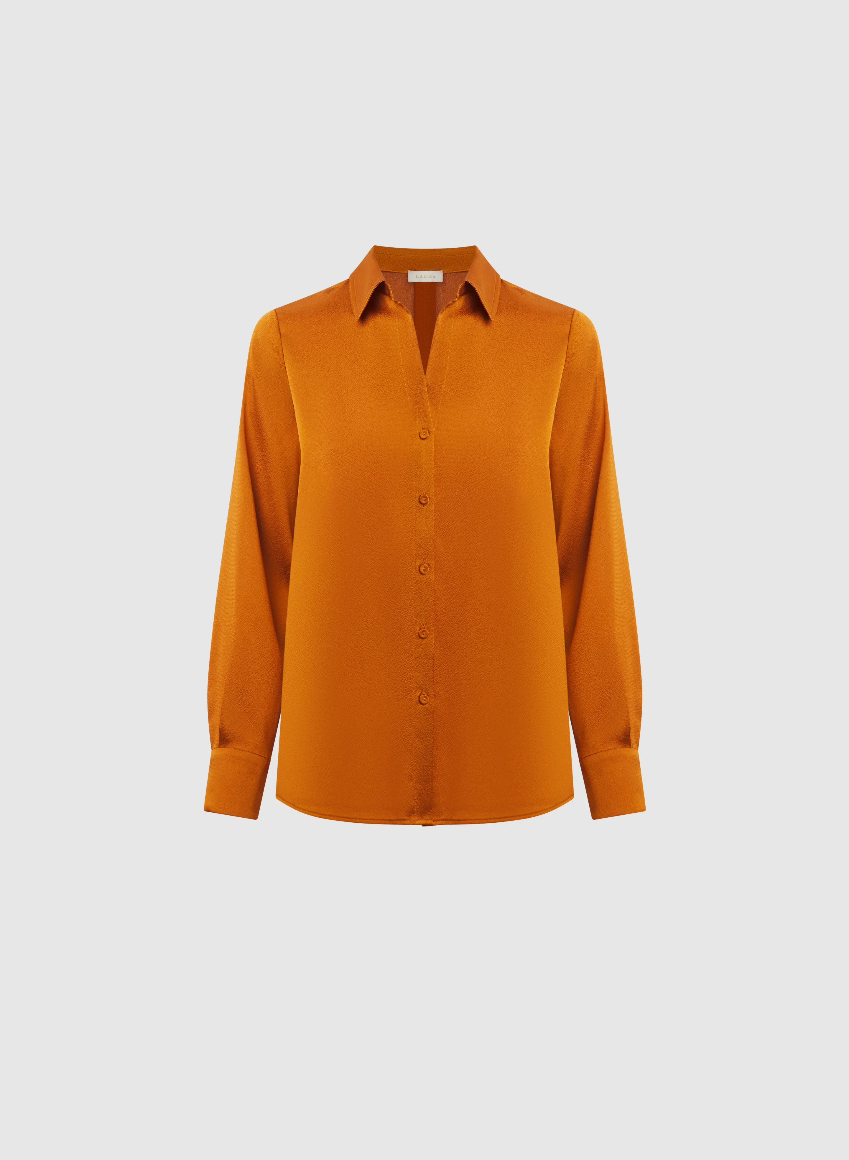 Satin Button-Down Blouse - Image 11