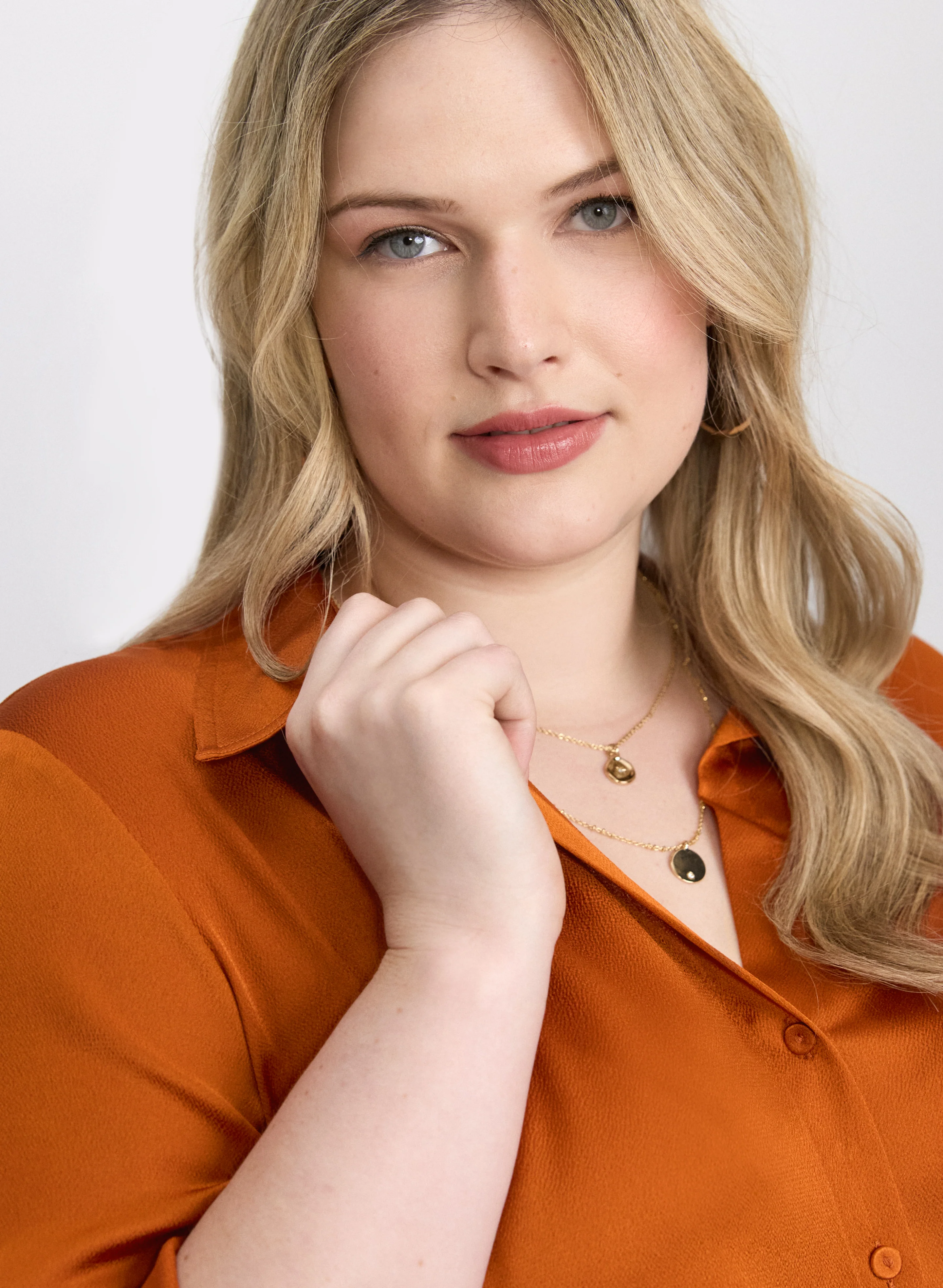 Satin Button-Down Blouse - Image 9