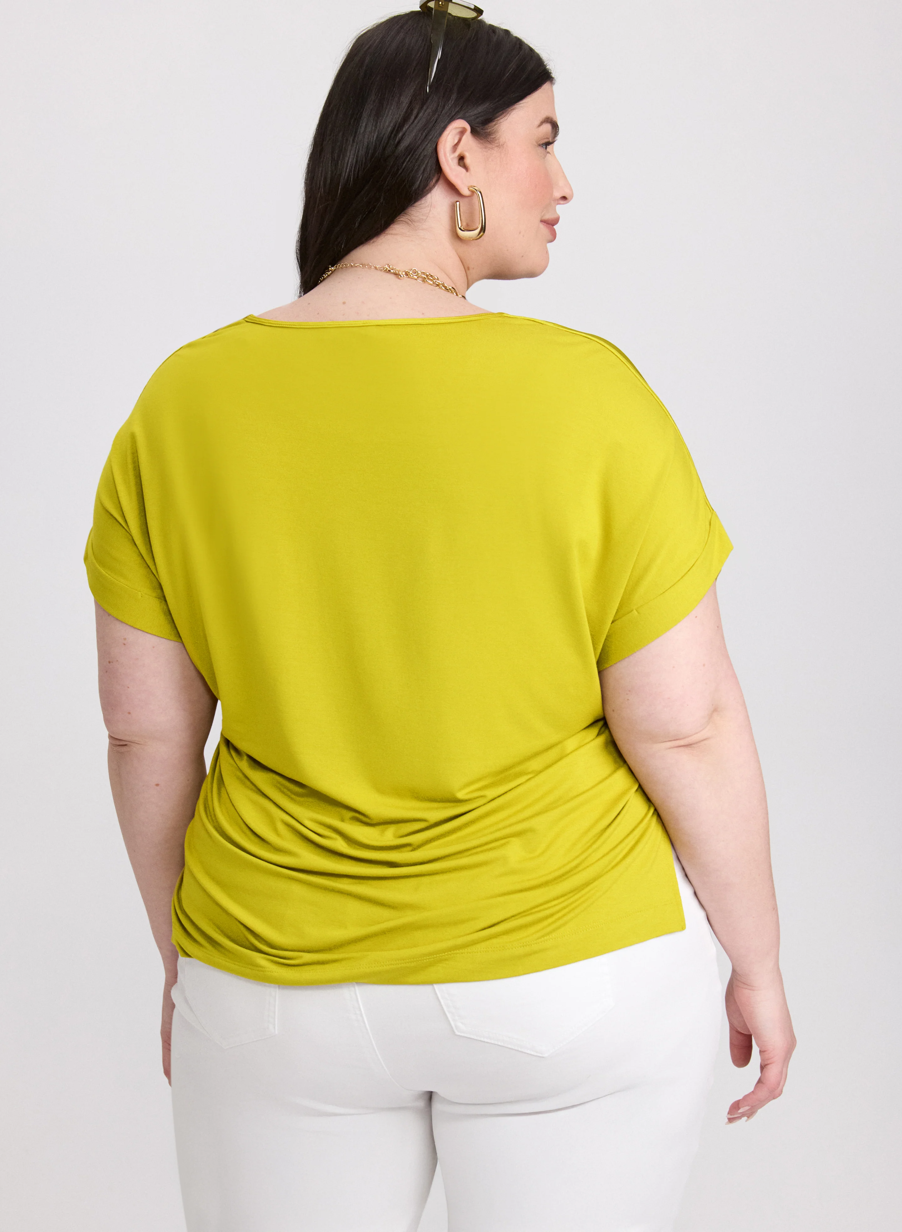 Satin Drop Shoulder Top - Image 4