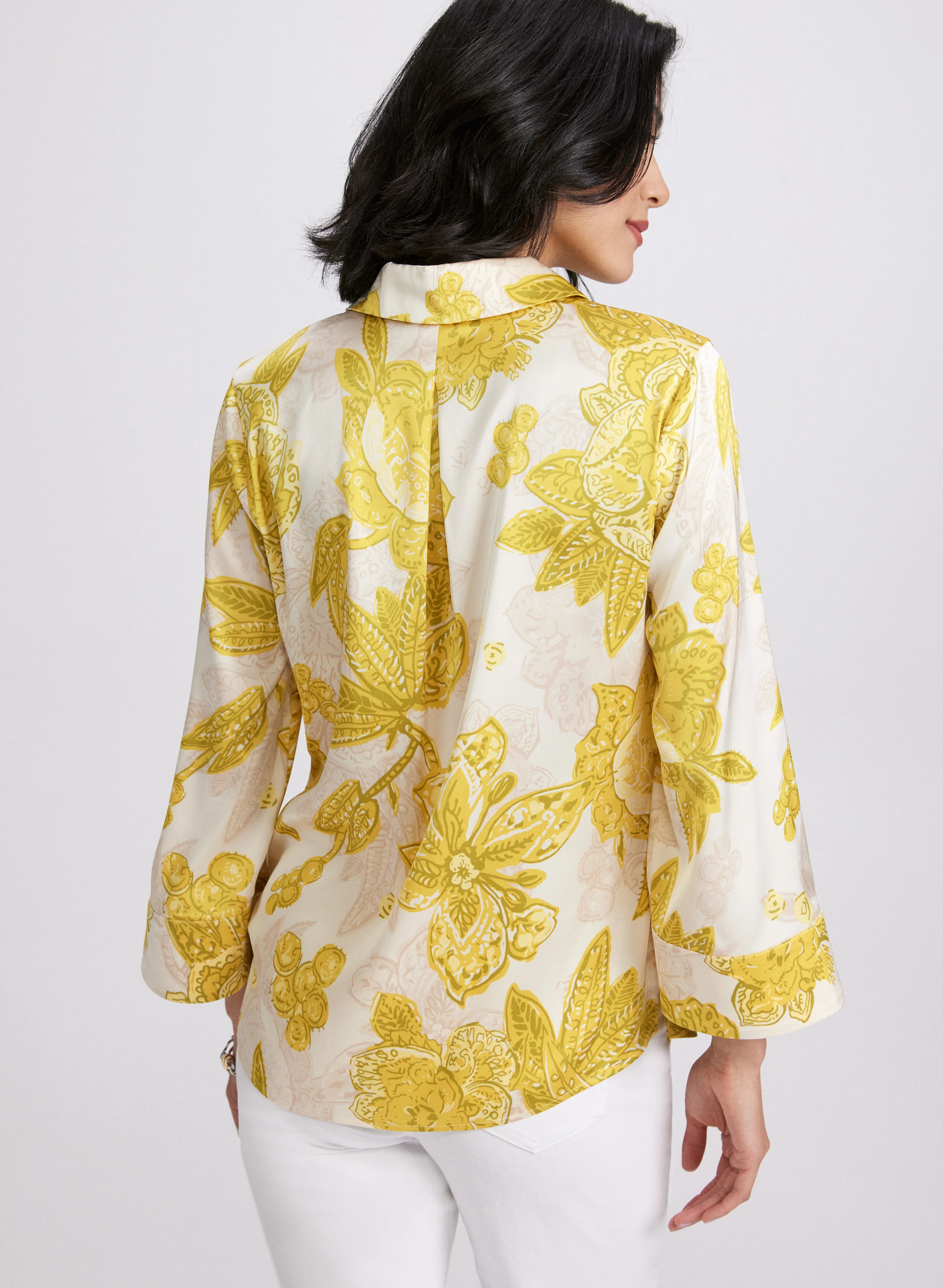 Satin Floral Blouse - Image 3
