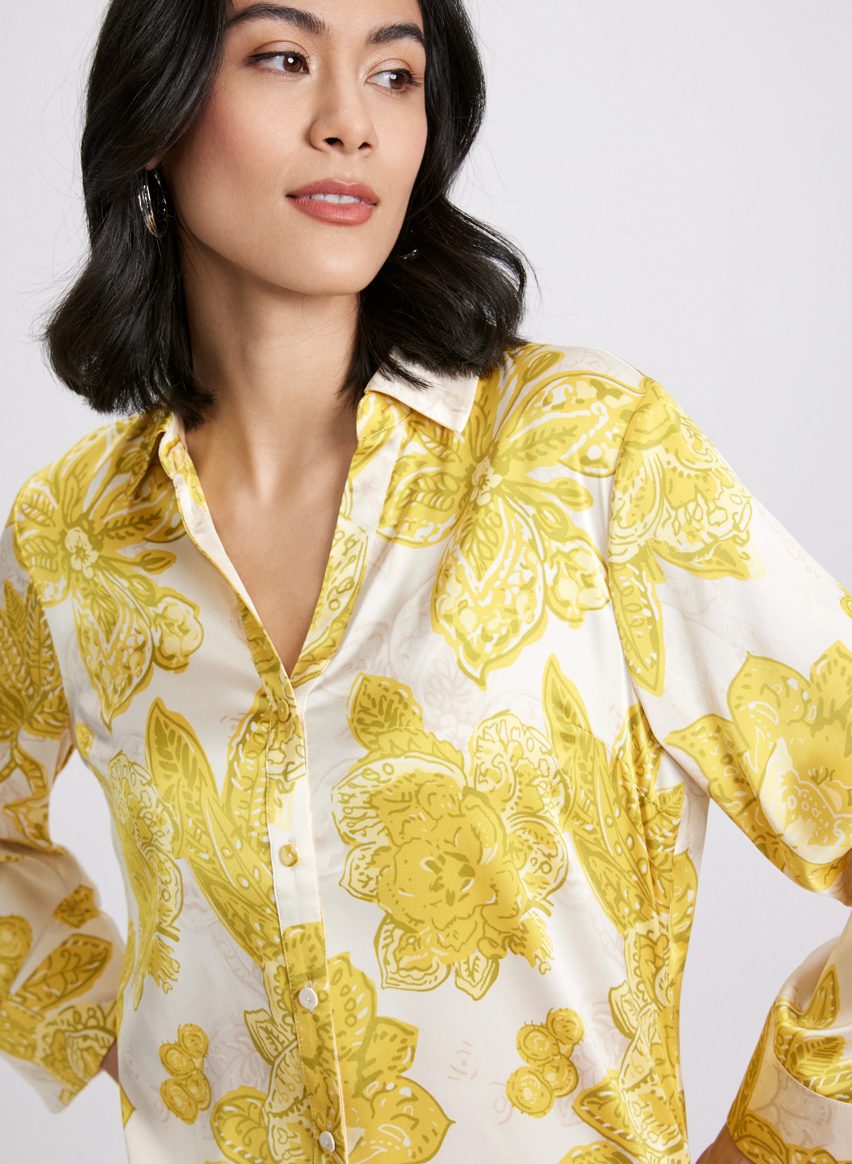 Satin Floral Blouse - Image 7