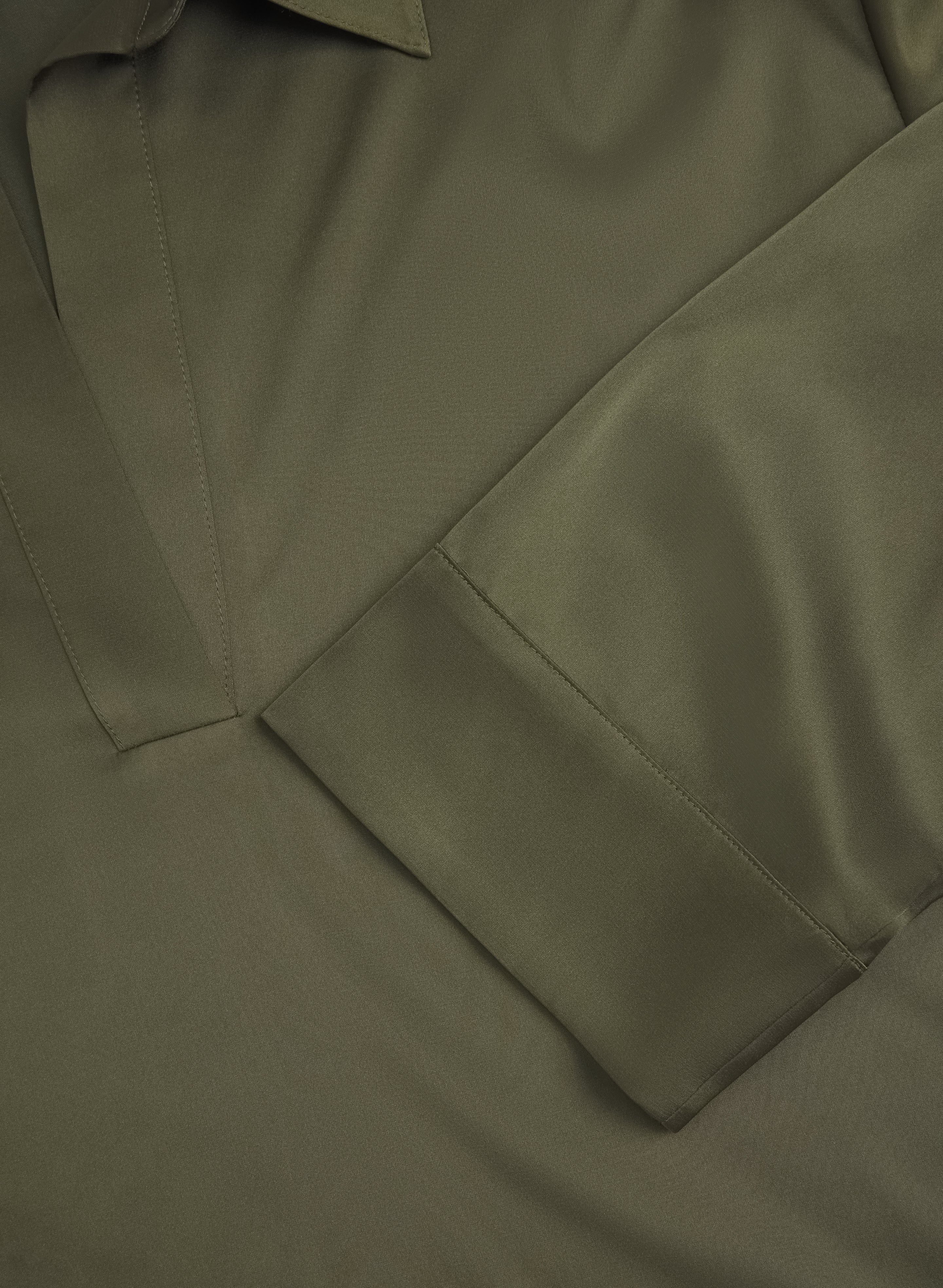 Satin Polo-Neck Blouse - Image 6